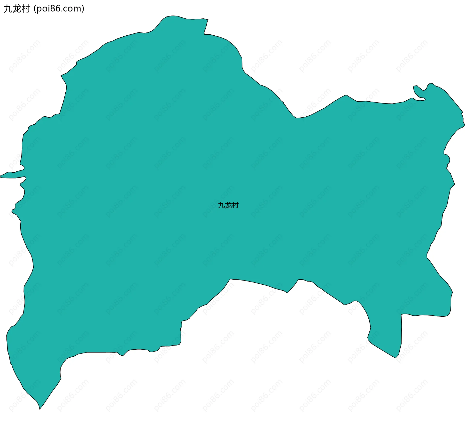 九龙村边界地图