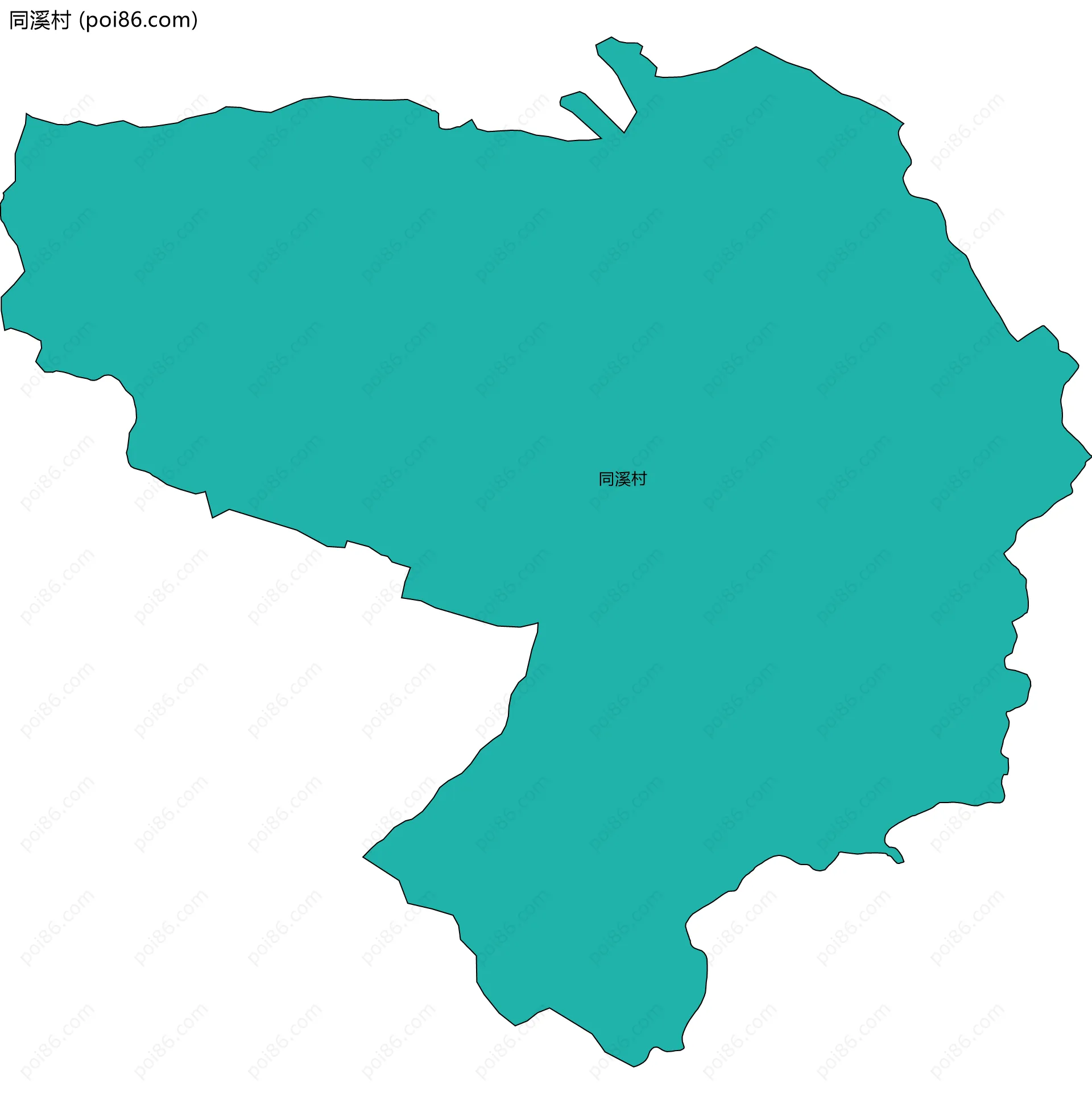 同溪村边界地图