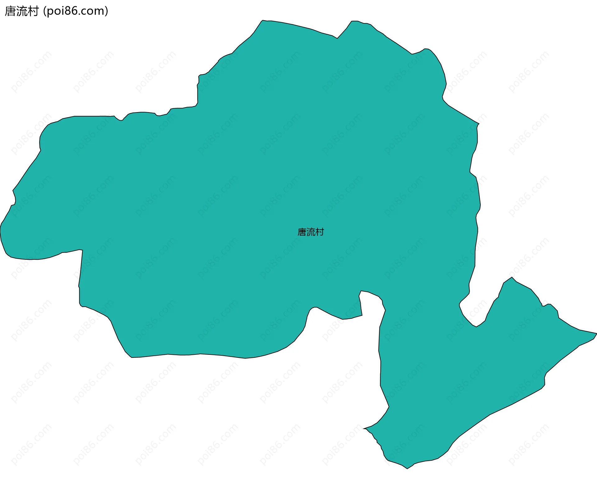 唐流村边界地图