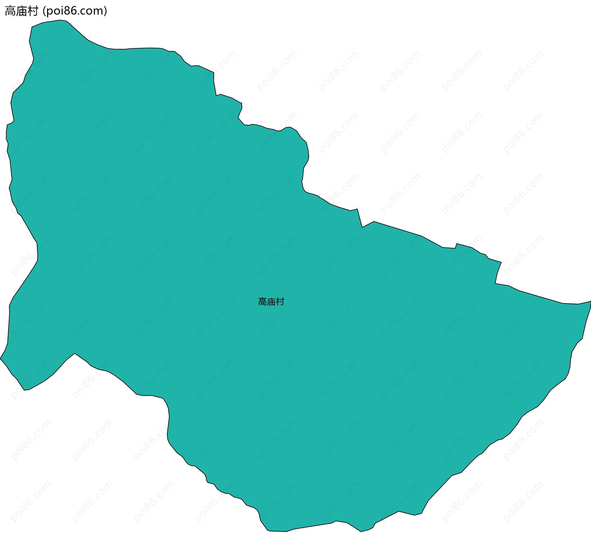 高庙村边界地图