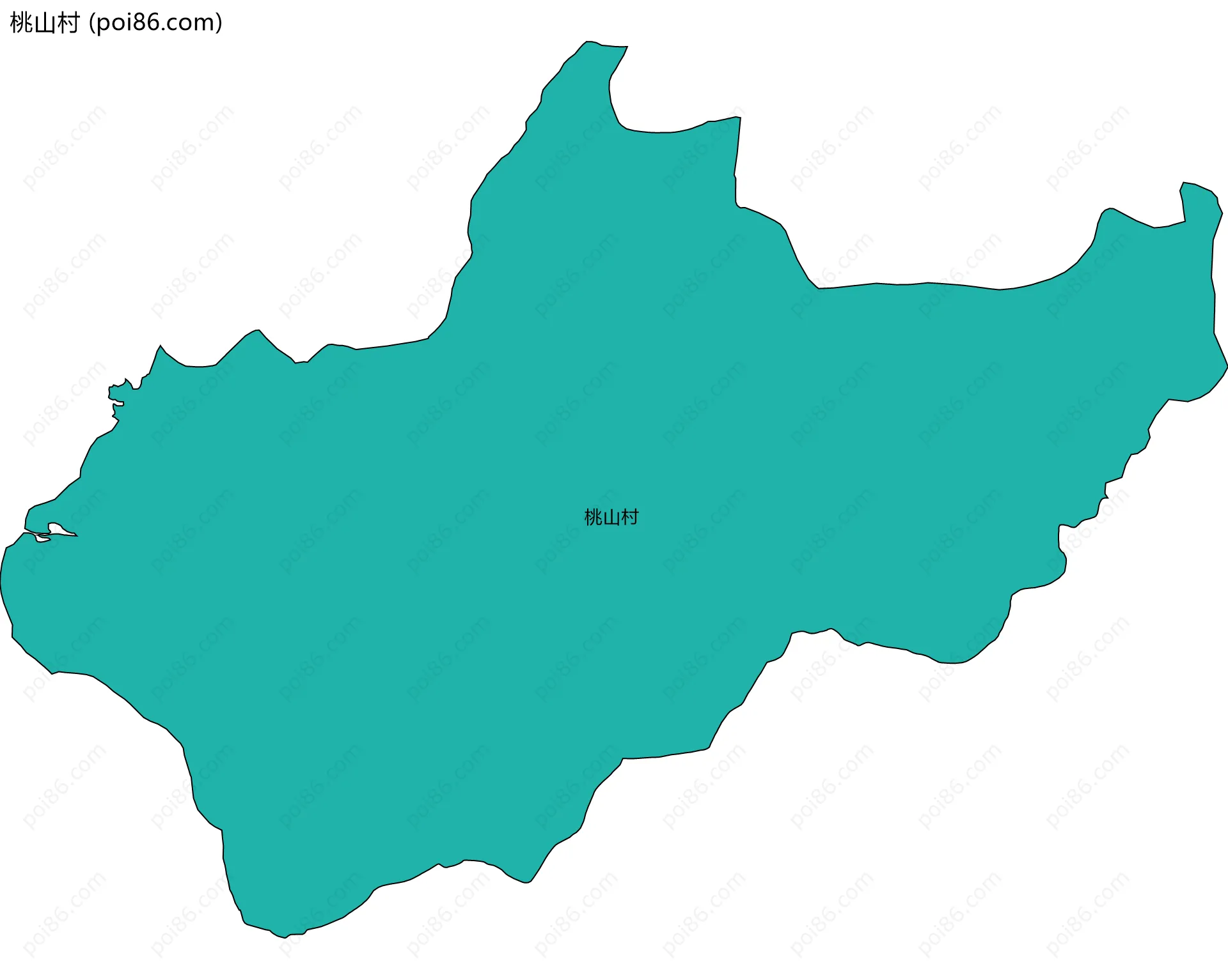 桃山村边界地图