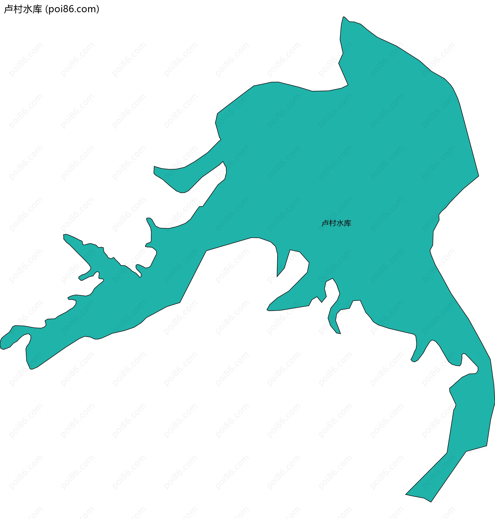 卢村水库边界地图