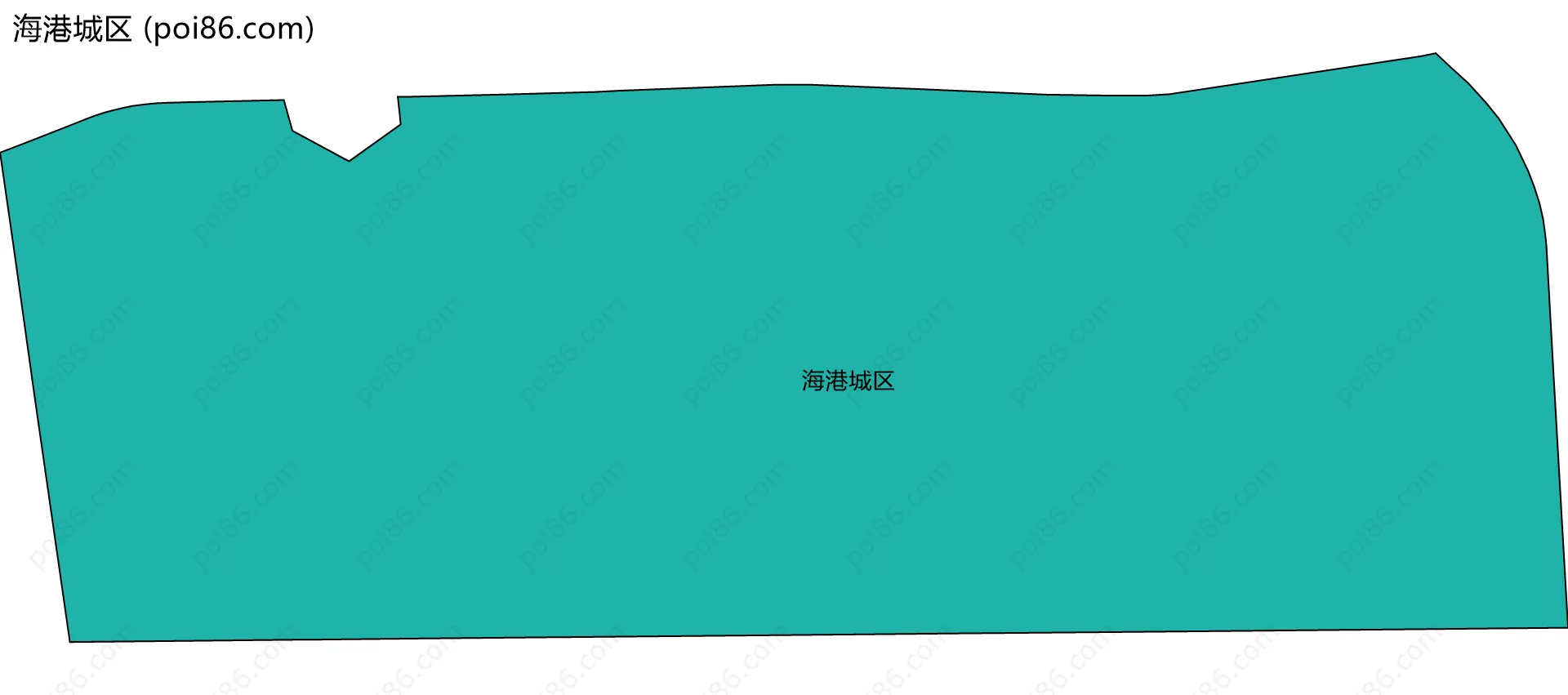 海港城区边界地图