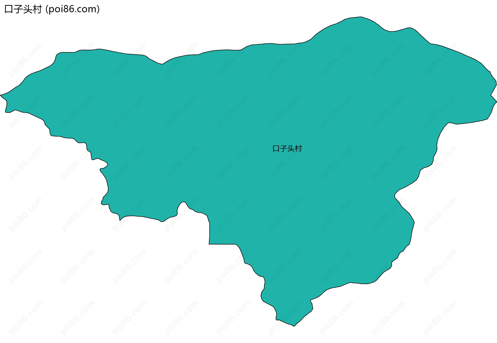 口子头村边界地图