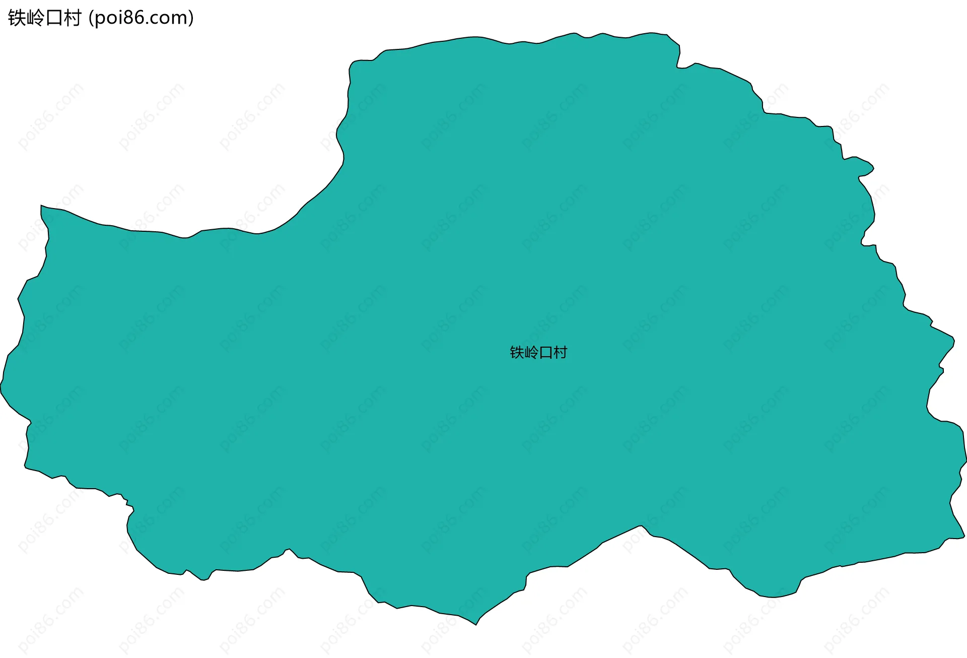 铁岭口村边界地图