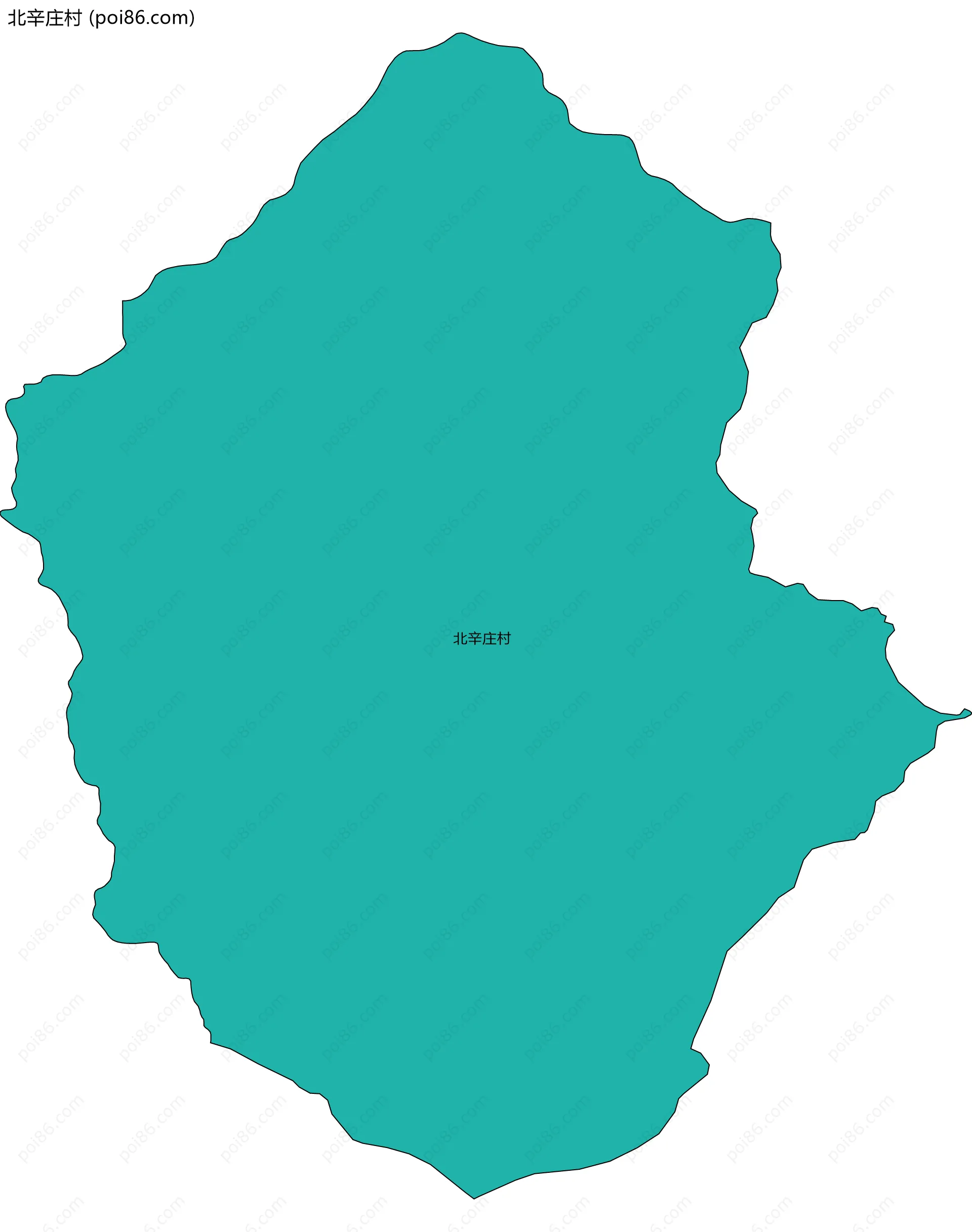 北辛庄村边界地图