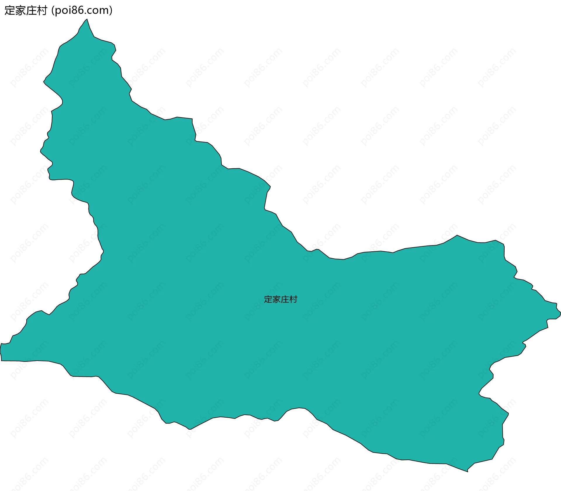 定家庄村边界地图