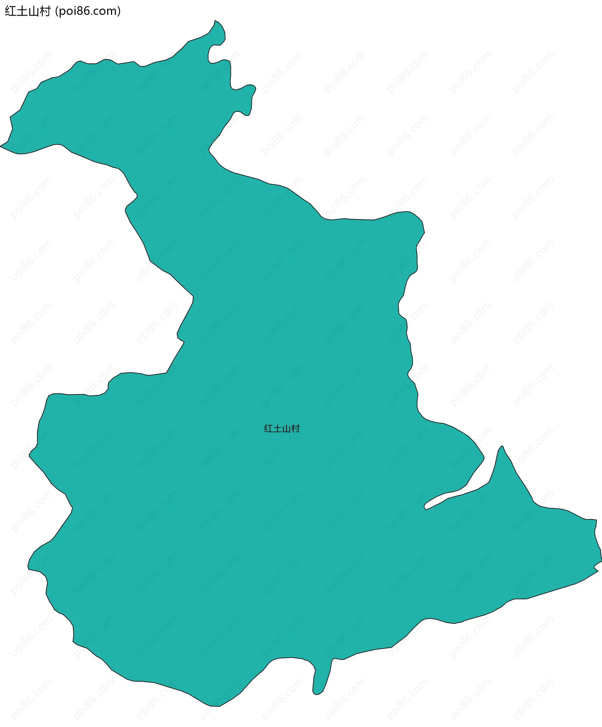 红土山村边界地图