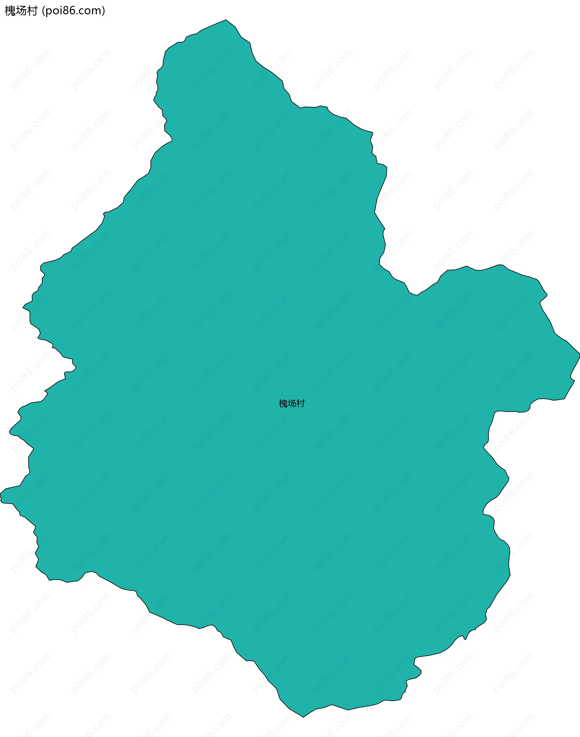 槐场村边界地图