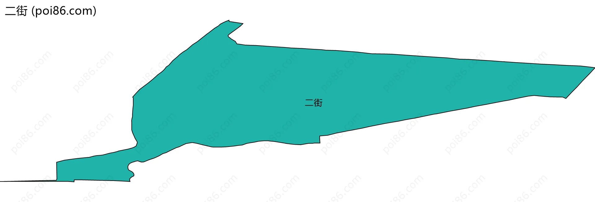二街边界地图