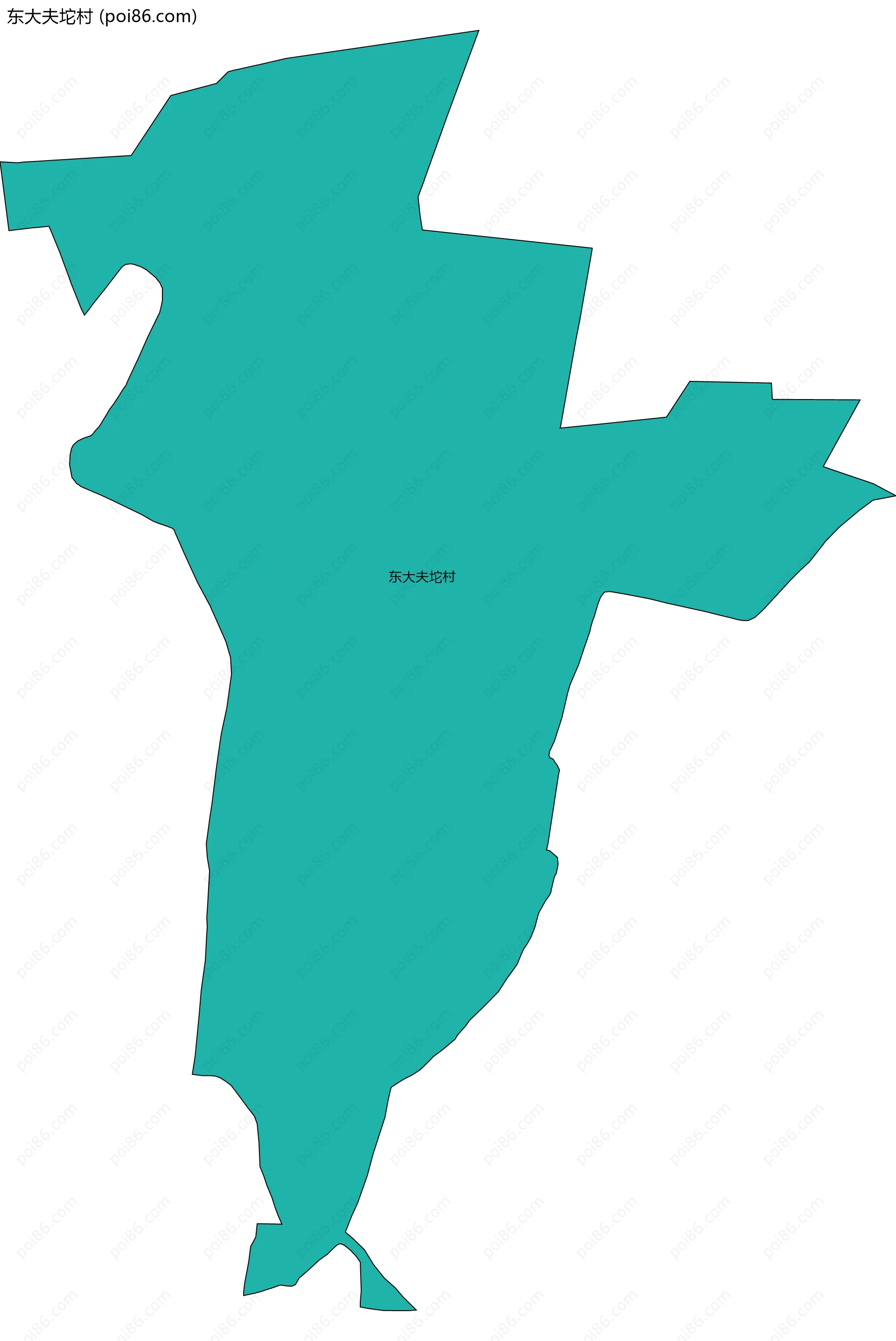 东大夫坨村边界地图