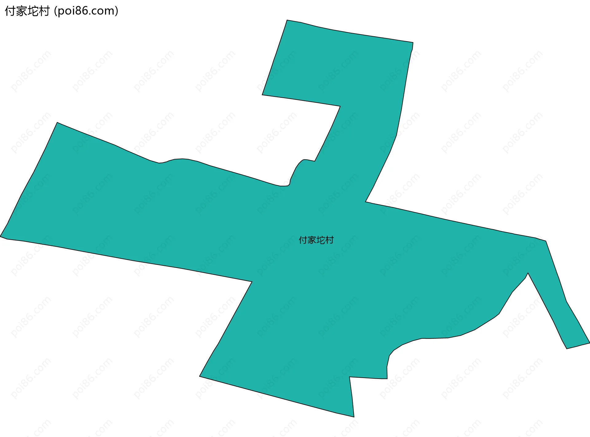 付家坨村边界地图