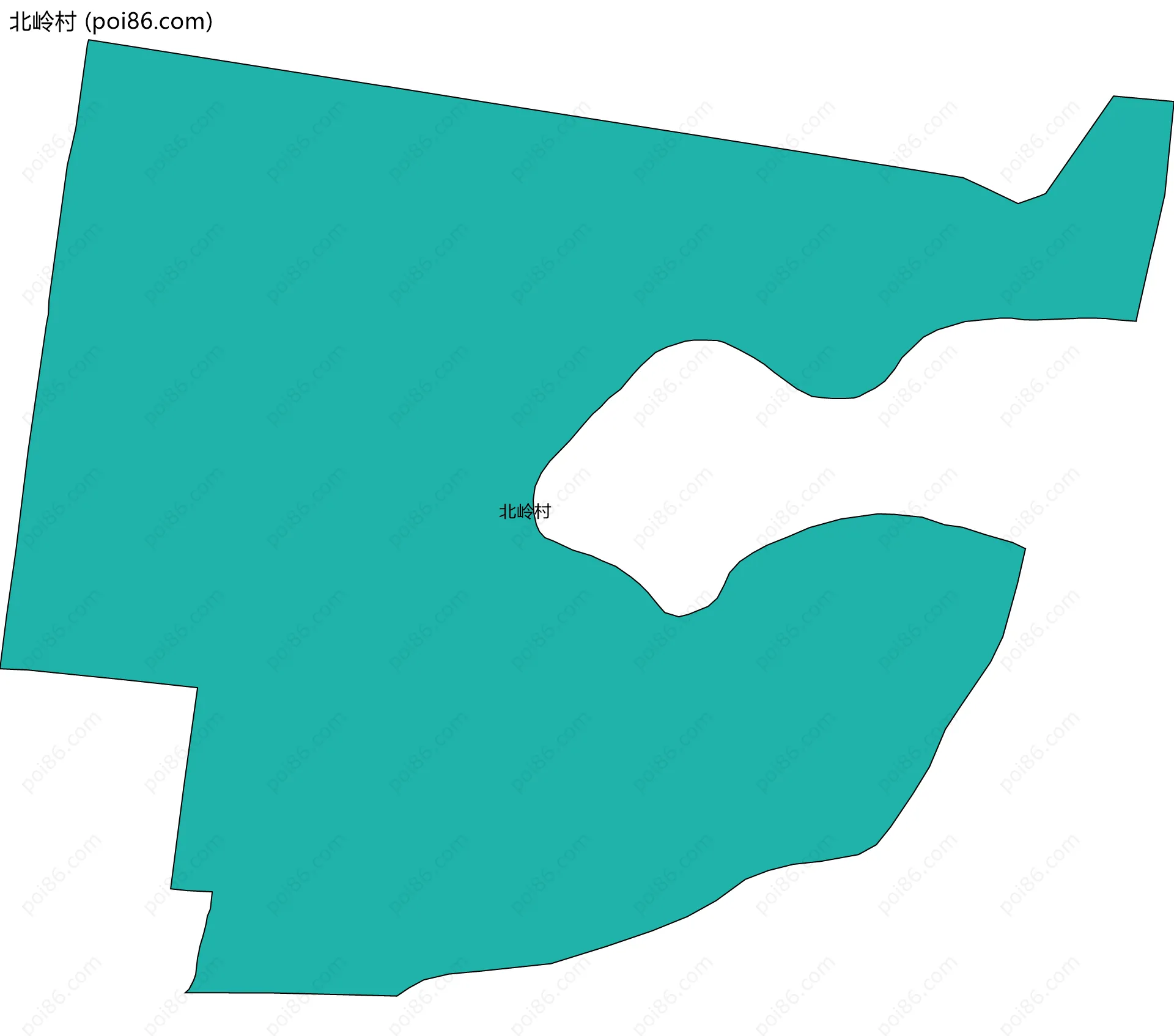 北岭村边界地图