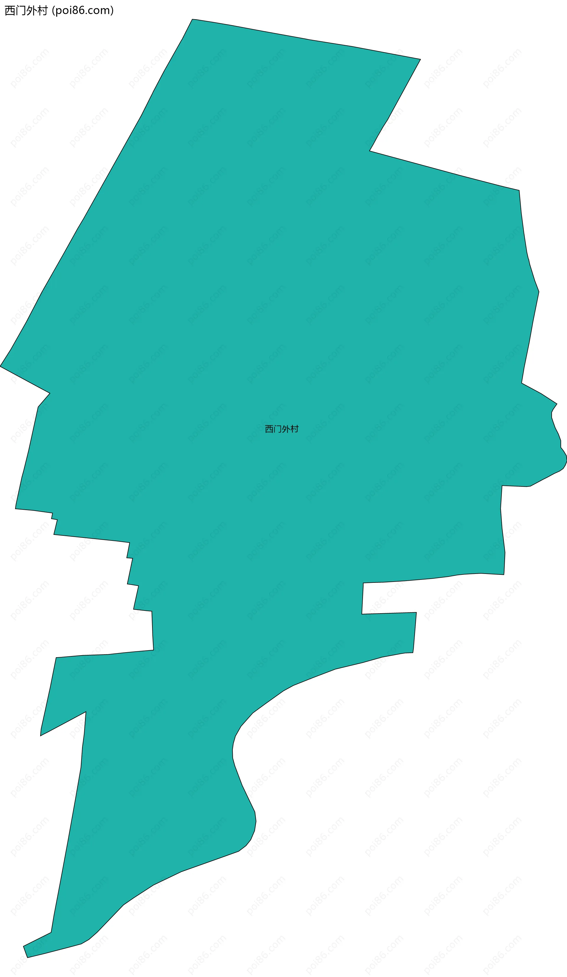 西门外村边界地图