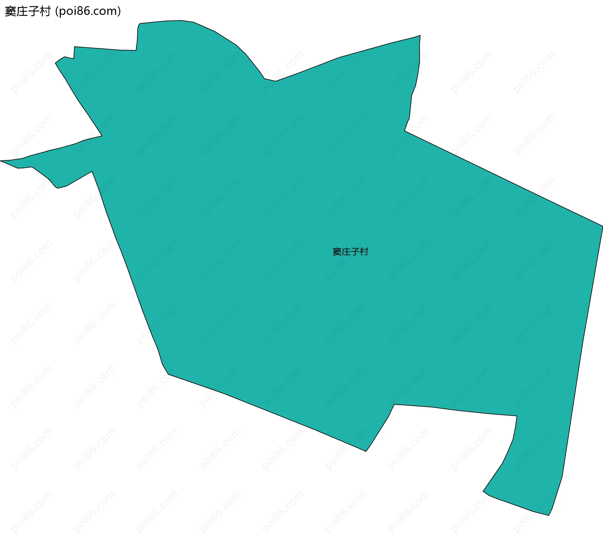 窦庄子村边界地图