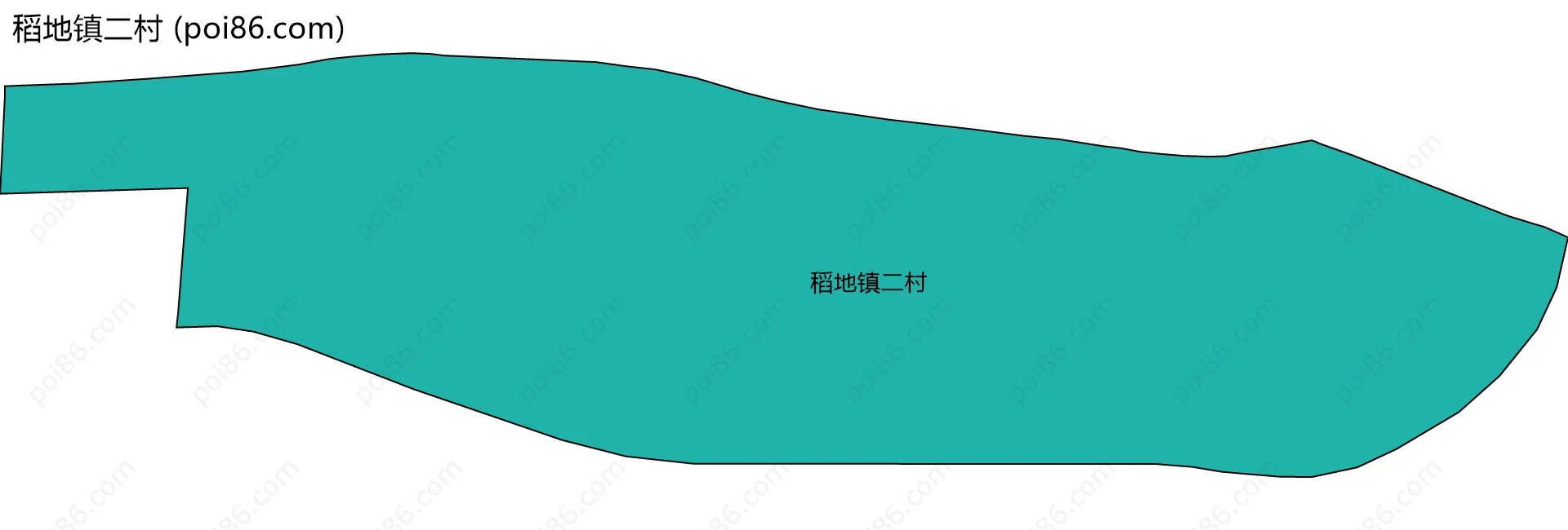 稻地镇二村边界地图