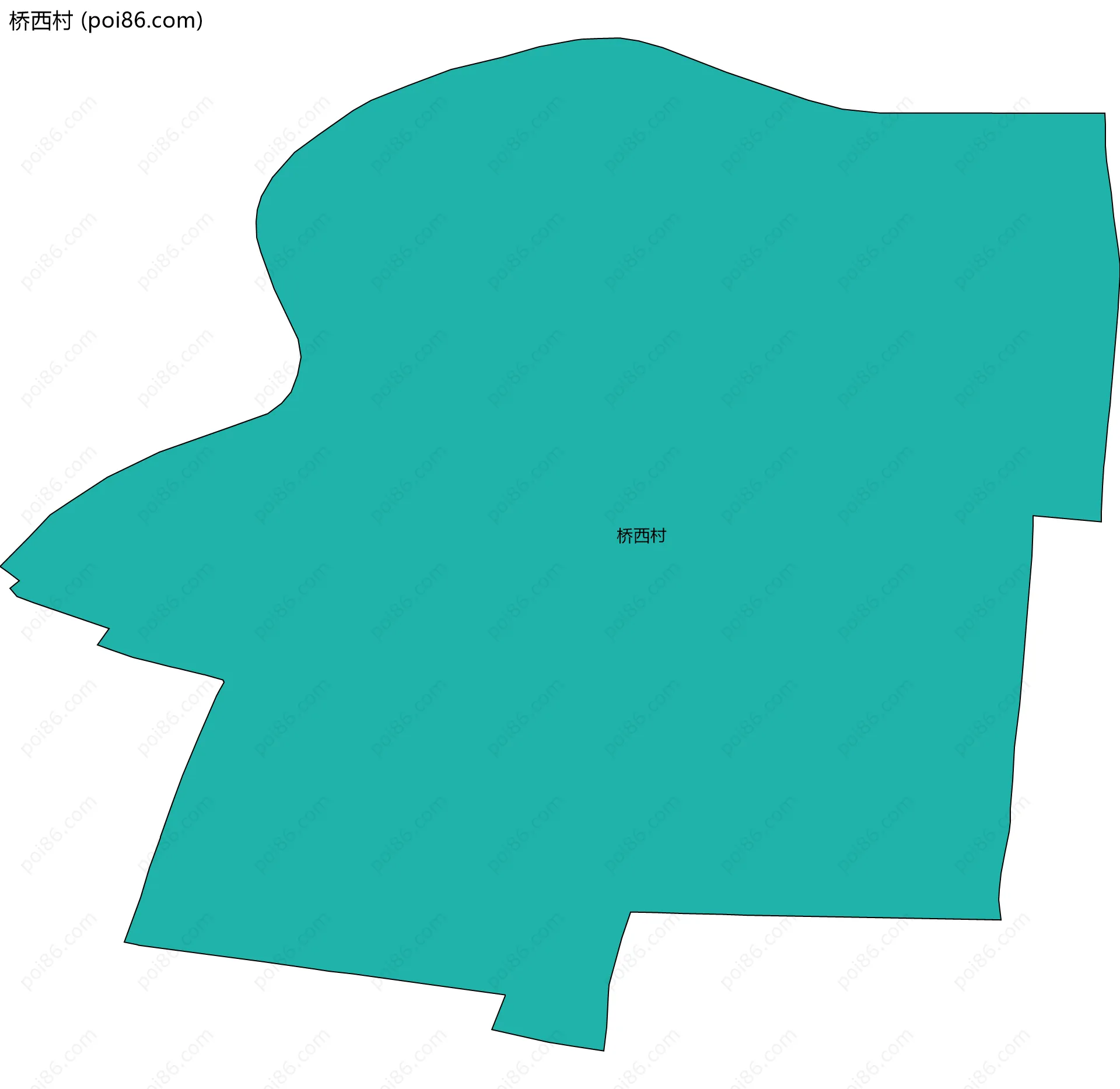 桥西村边界地图