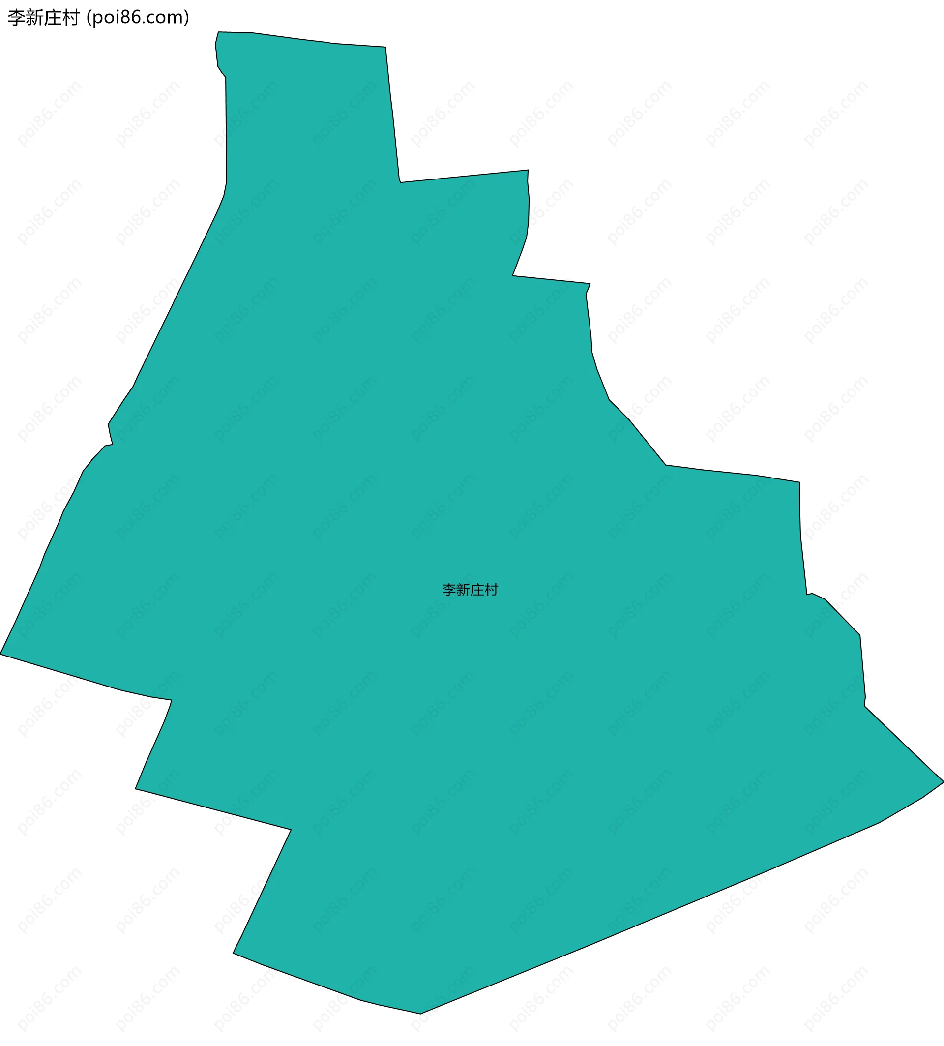 李新庄村边界地图