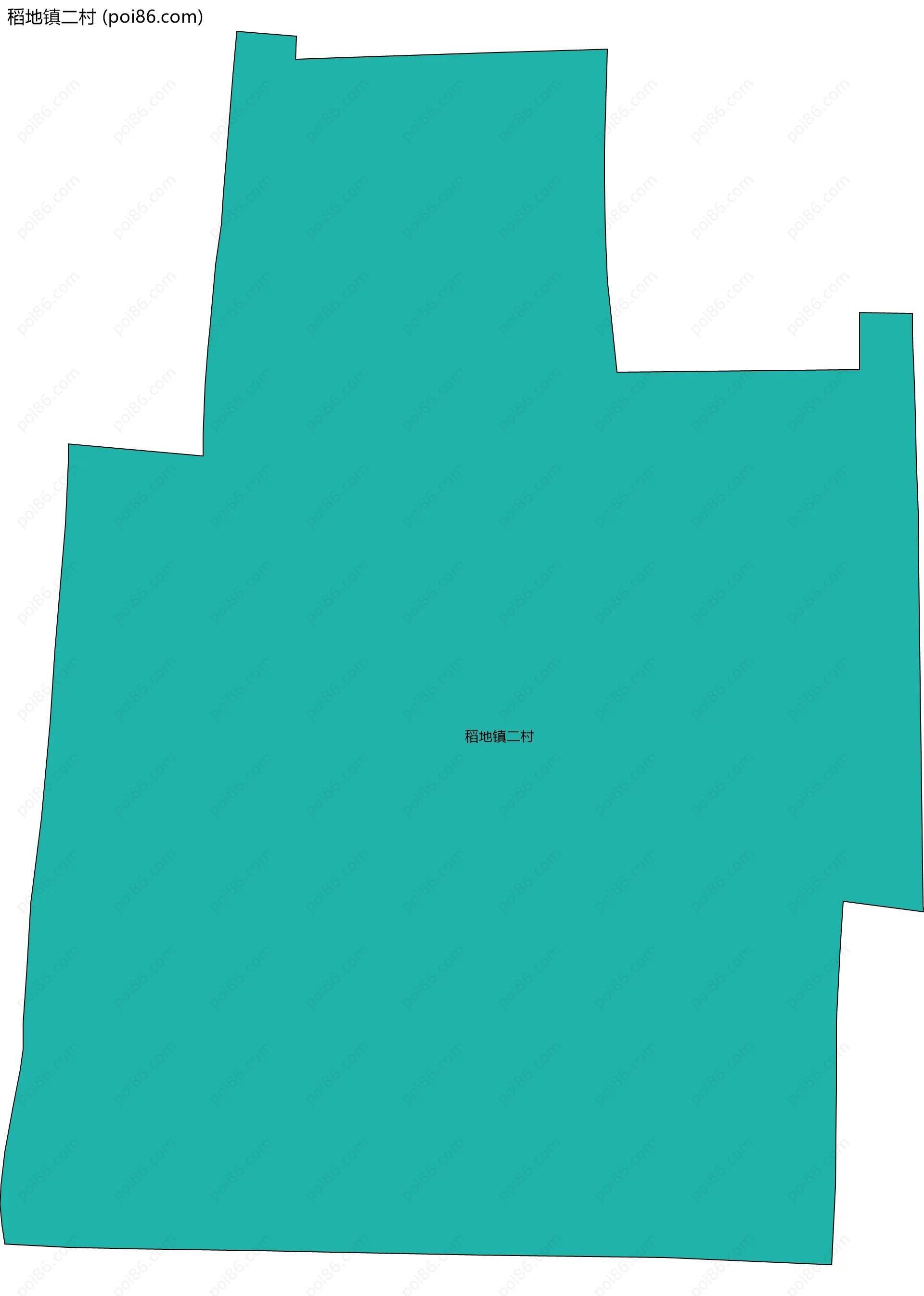 稻地镇二村边界地图