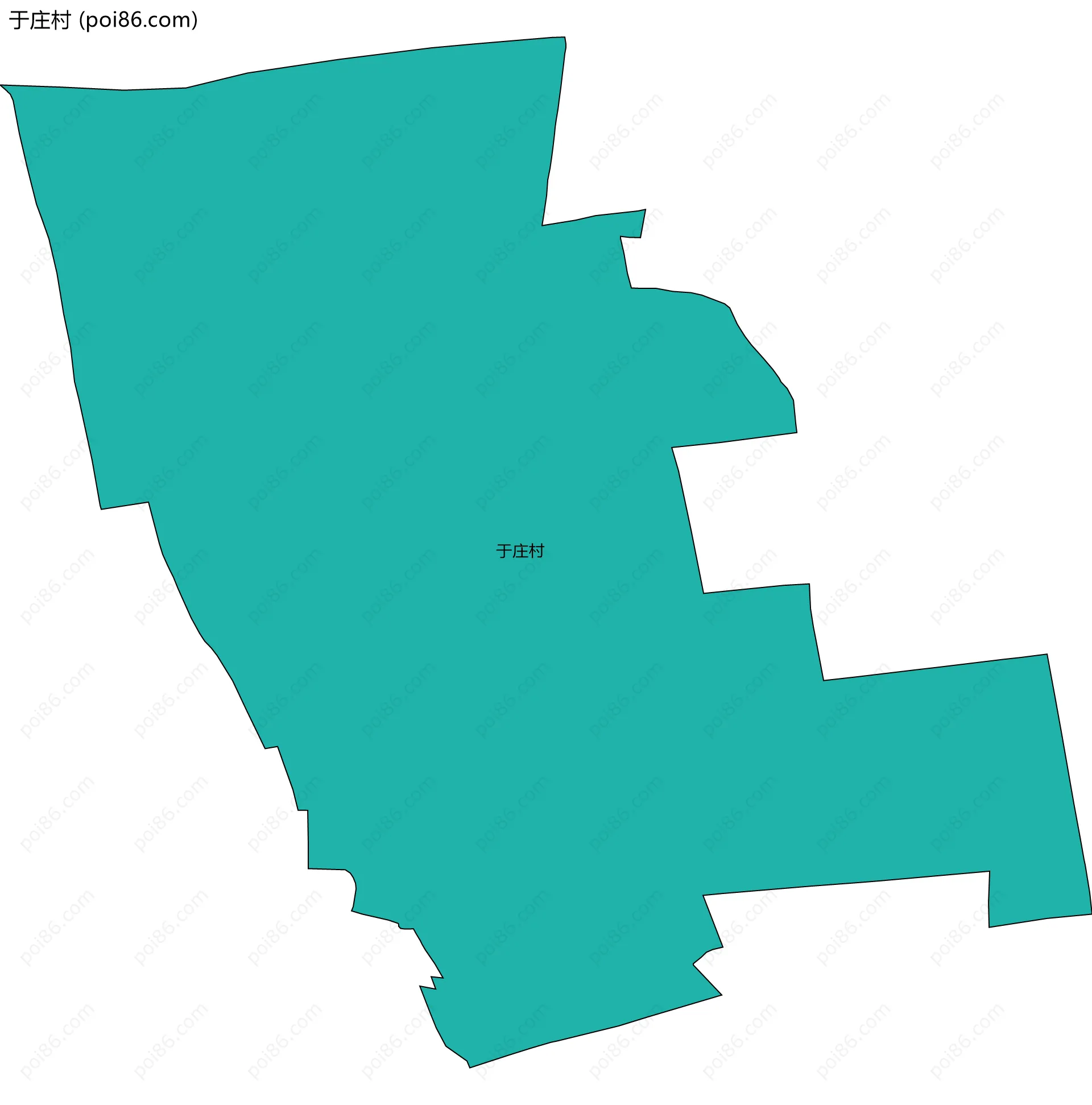 于庄村边界地图