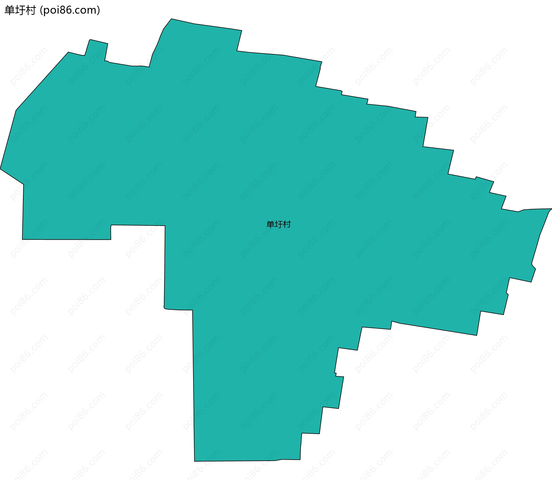 单圩村边界地图