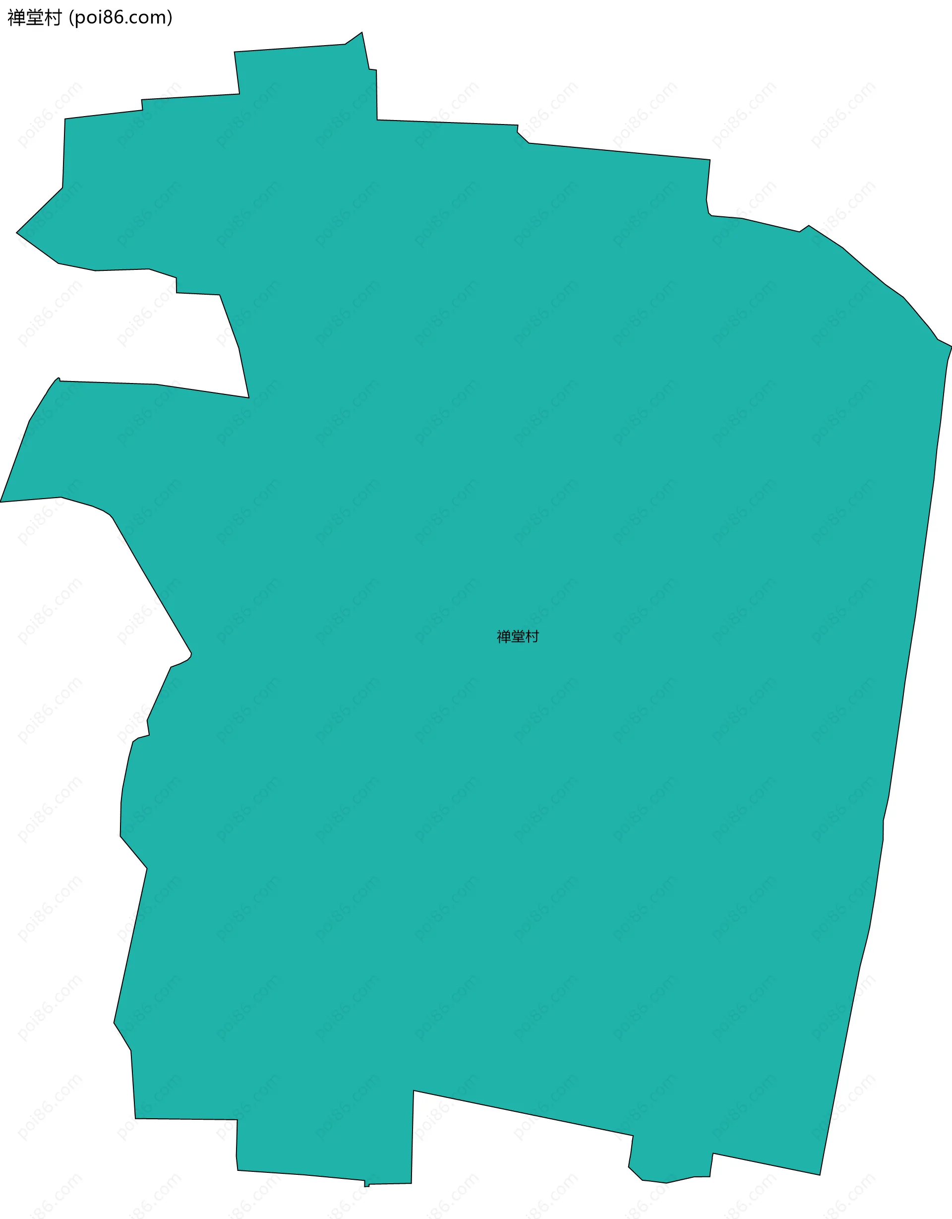 禅堂村边界地图