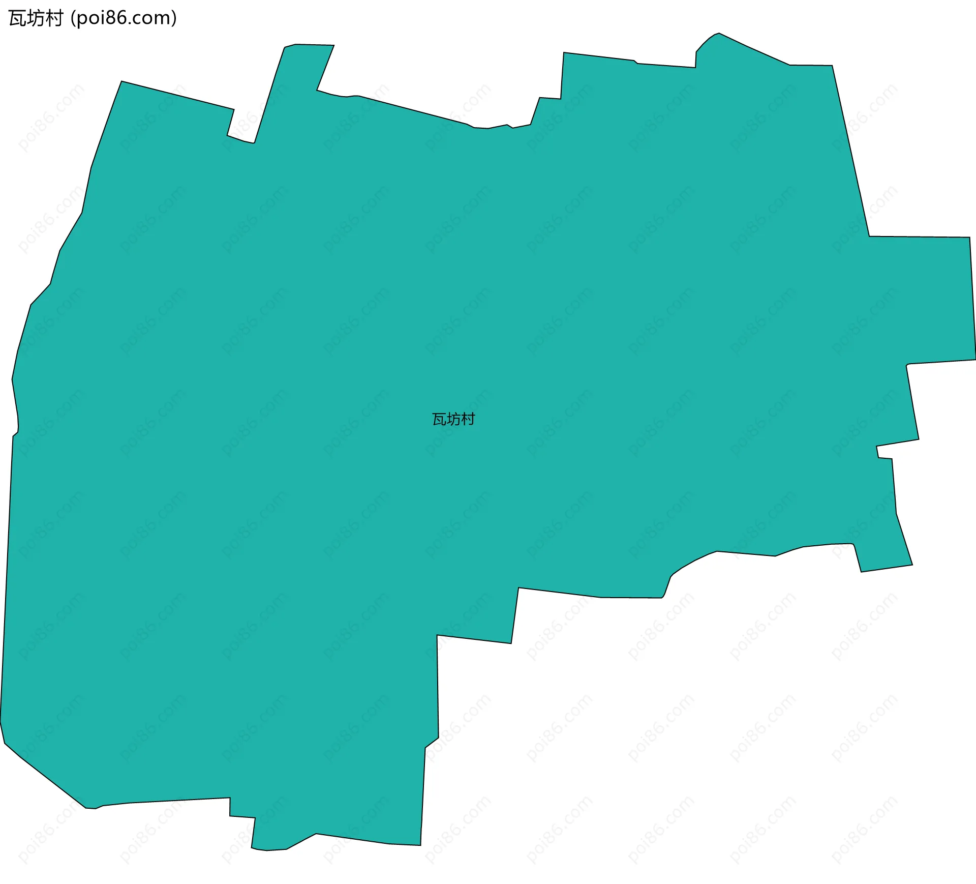 瓦坊村边界地图
