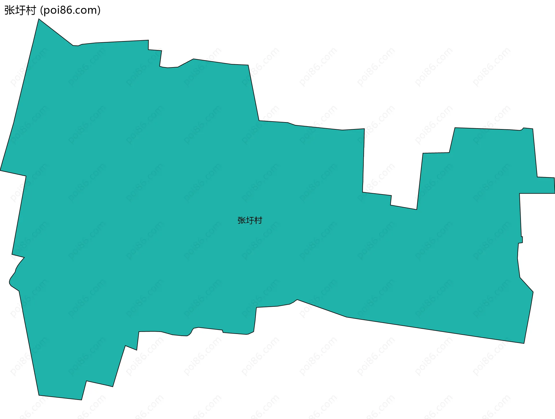 张圩村边界地图