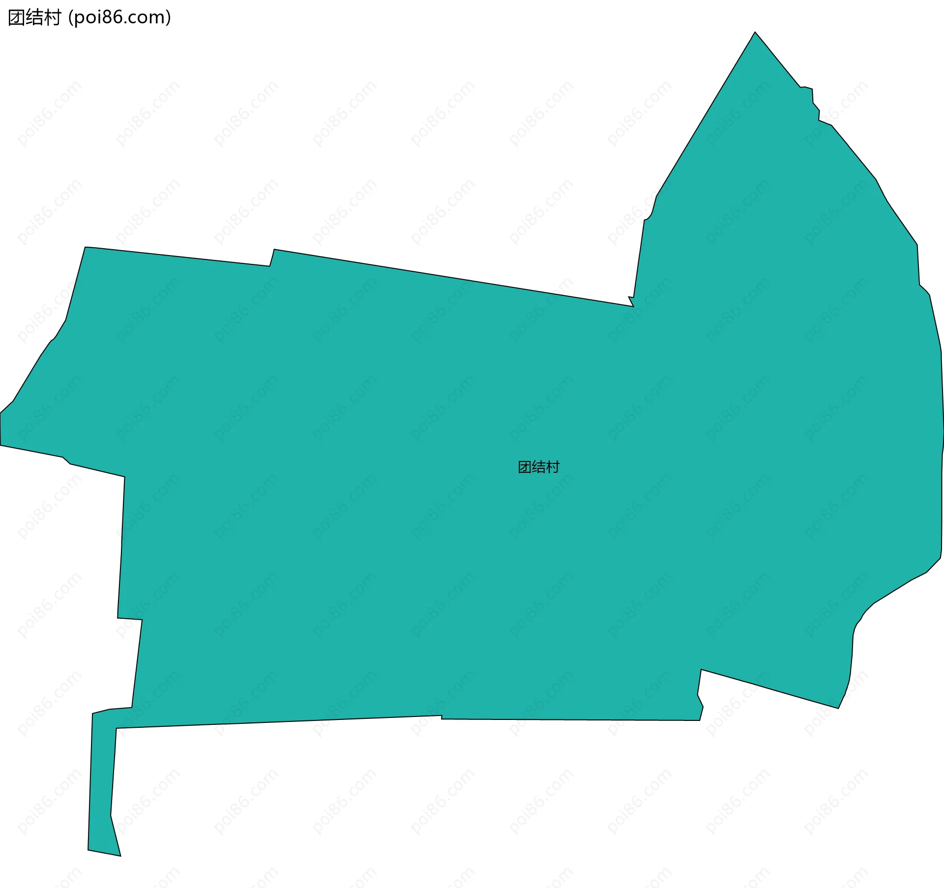 团结村边界地图