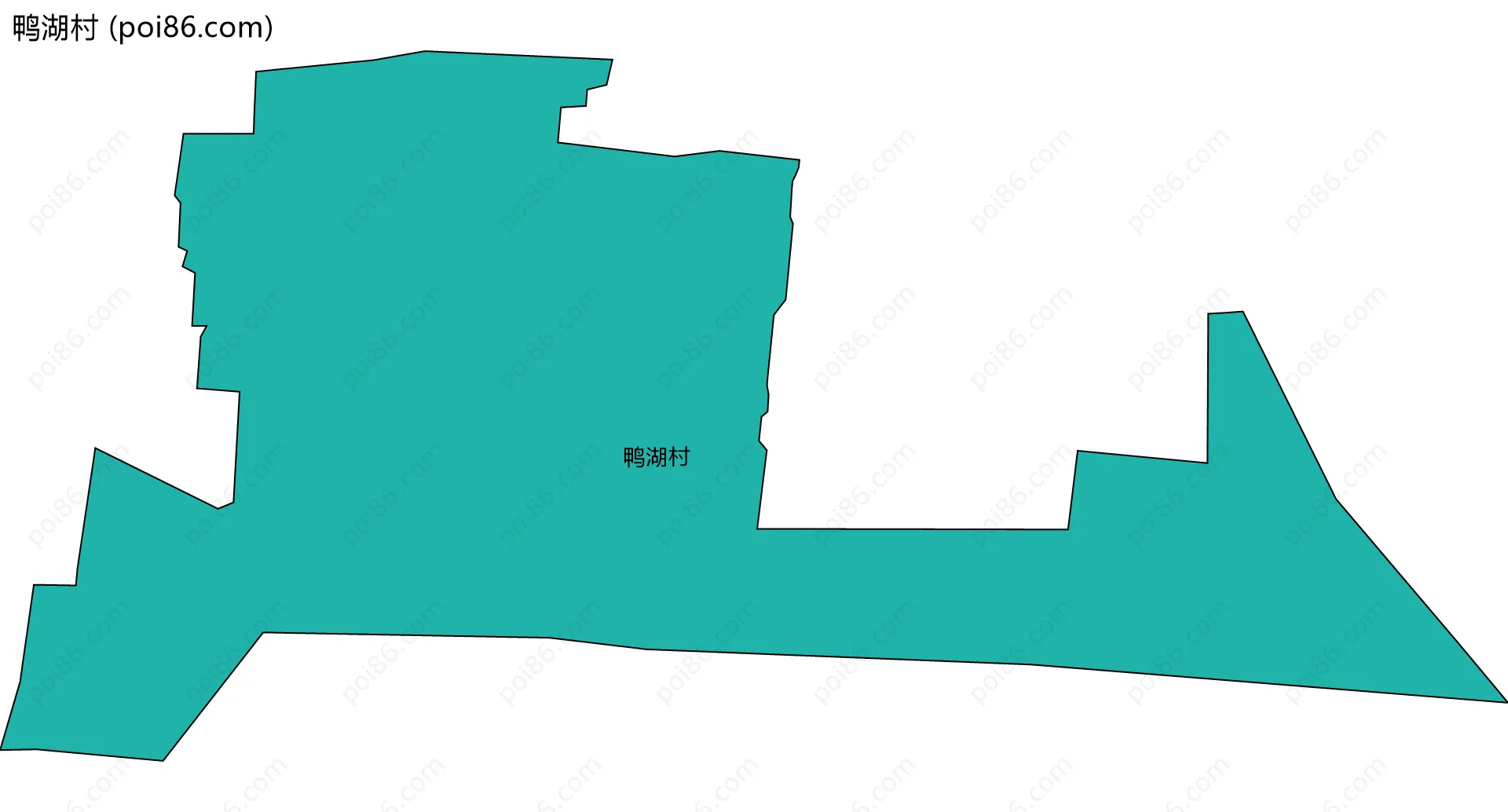 鸭湖村边界地图