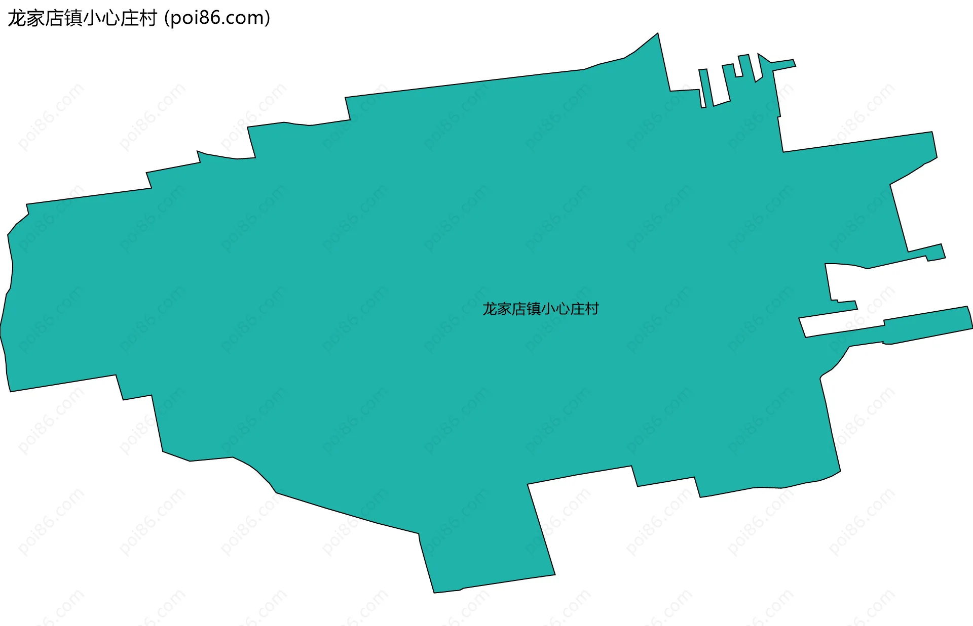 龙家店镇小心庄村边界地图