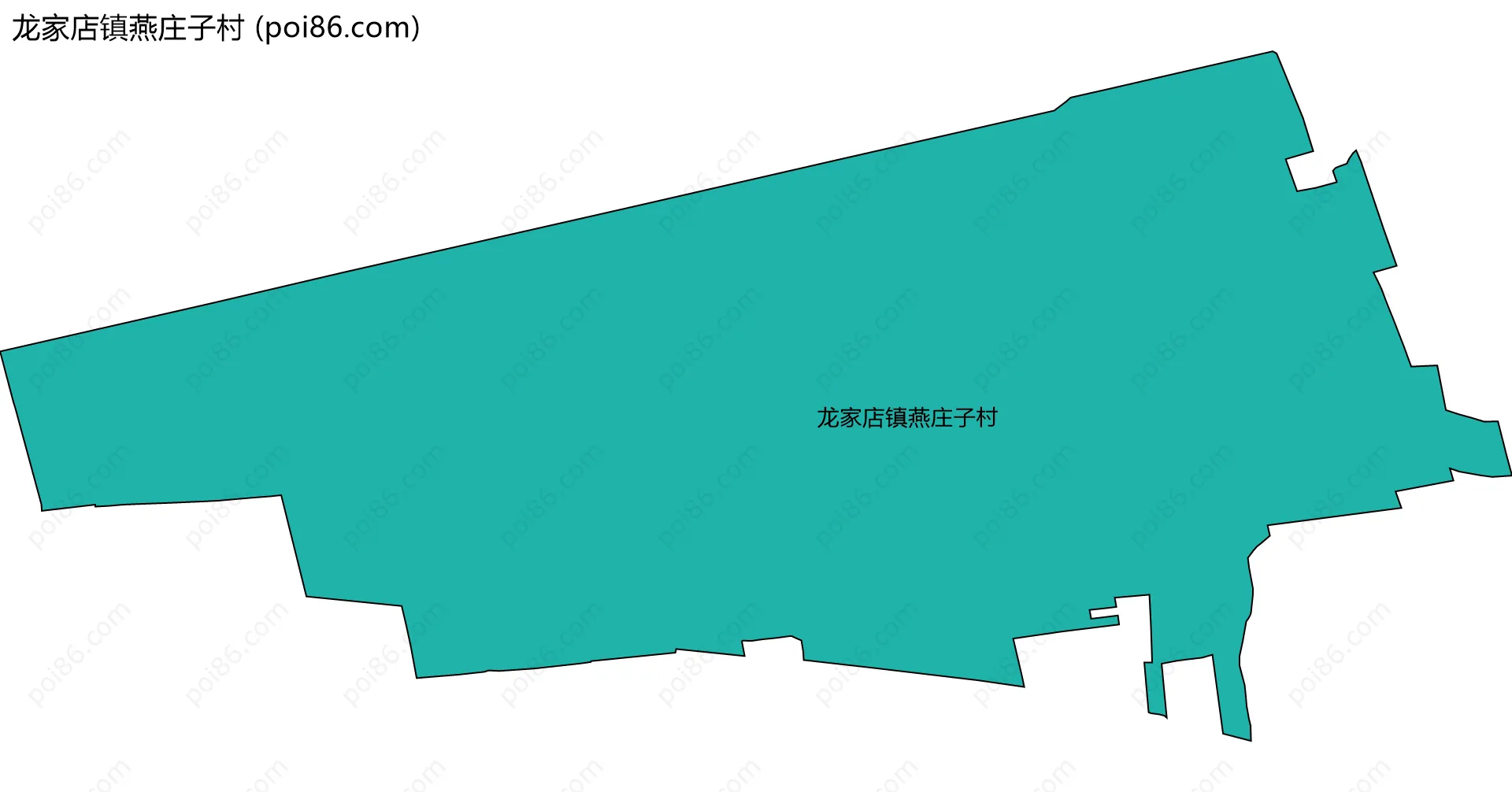 龙家店镇燕庄子村边界地图