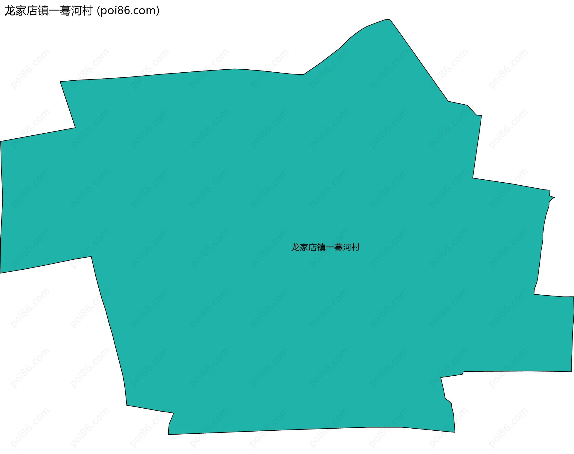 龙家店镇一蓦河村边界地图
