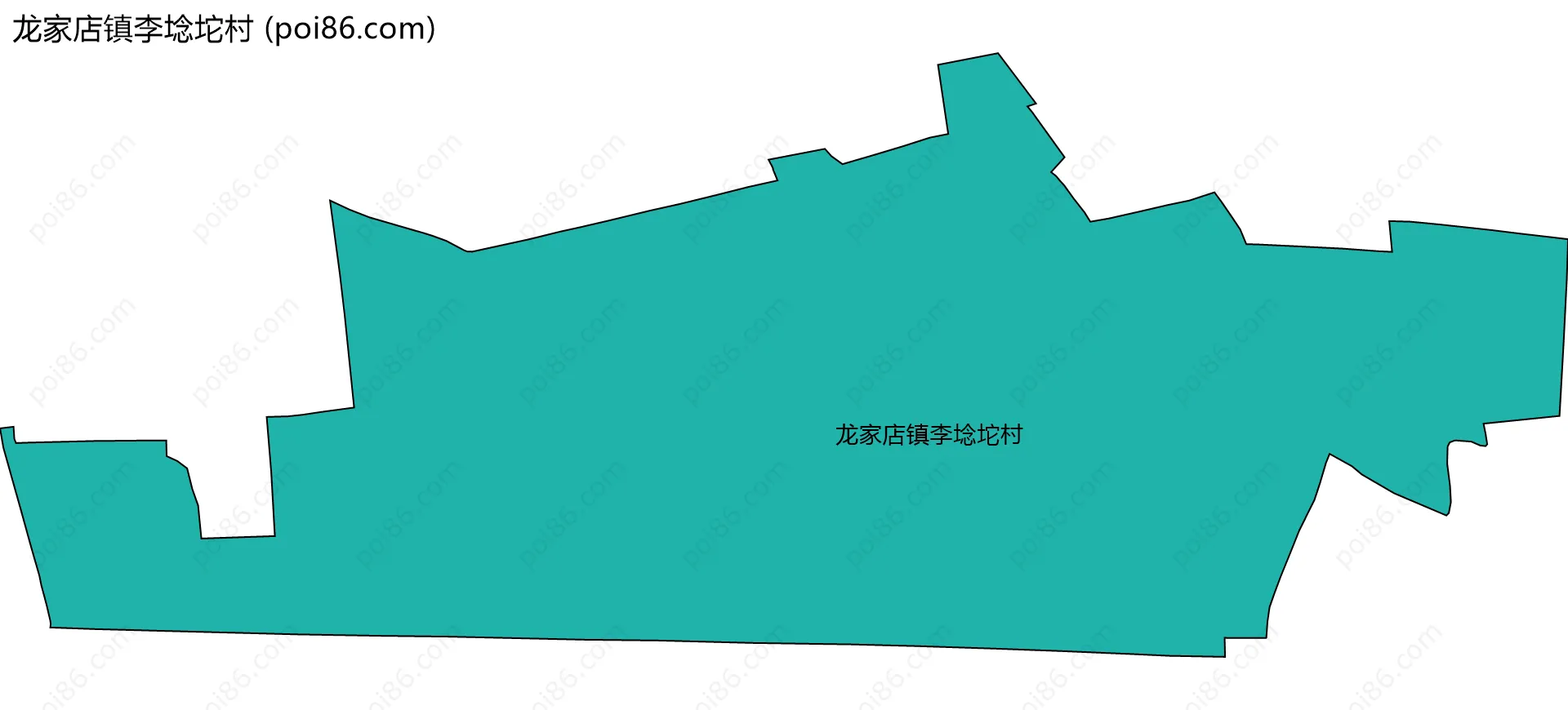 龙家店镇李埝坨村边界地图