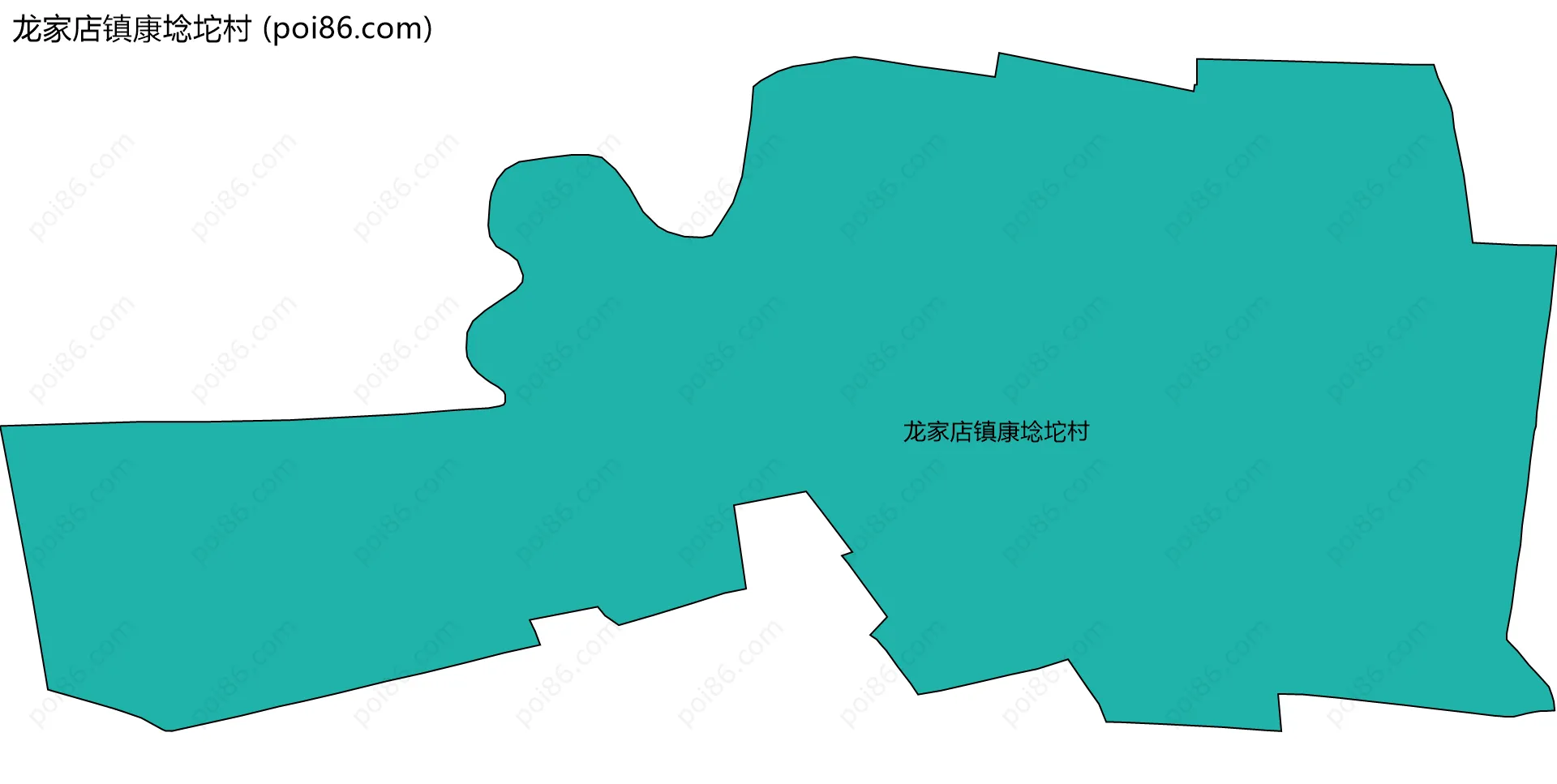 龙家店镇康埝坨村边界地图