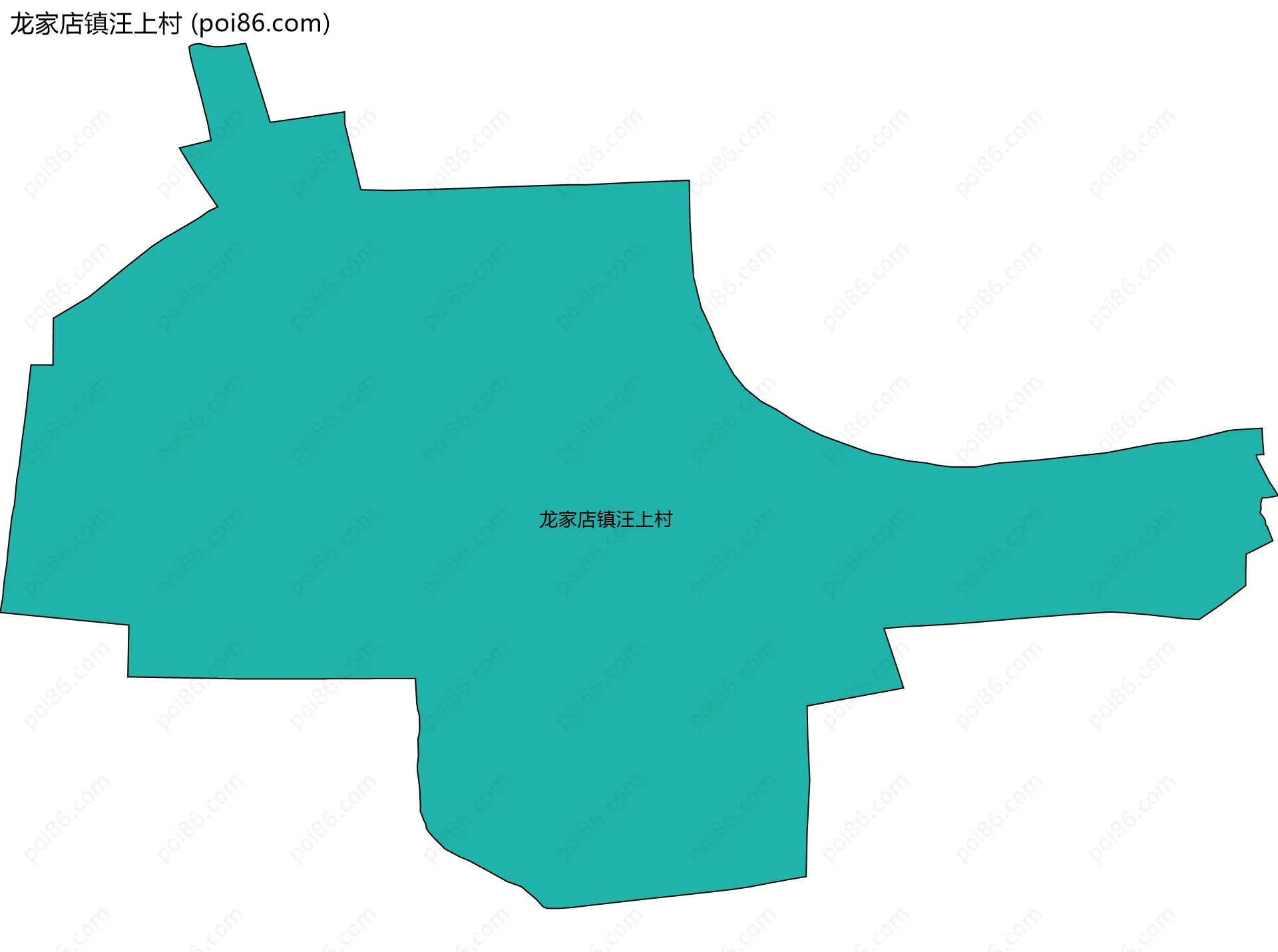 龙家店镇汪上村边界地图