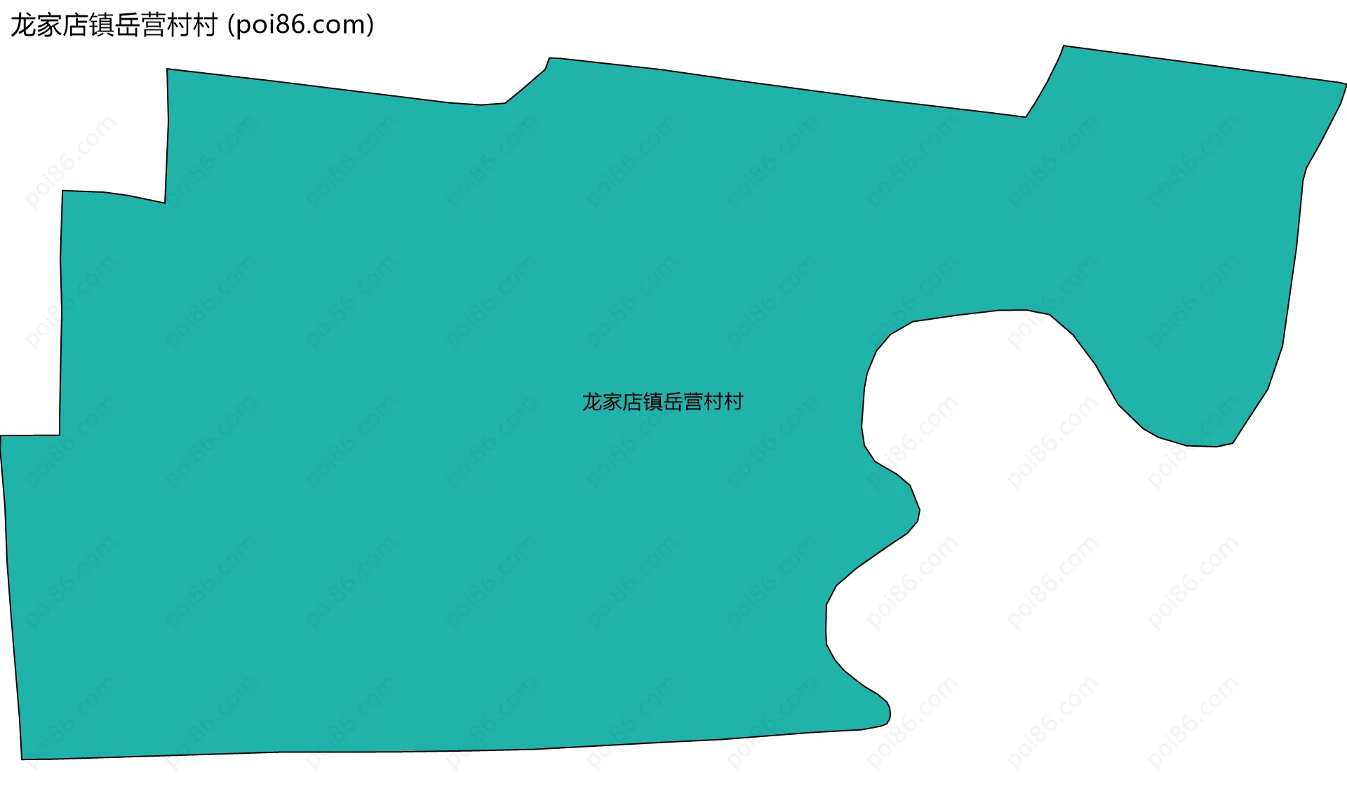 龙家店镇岳营村村边界地图