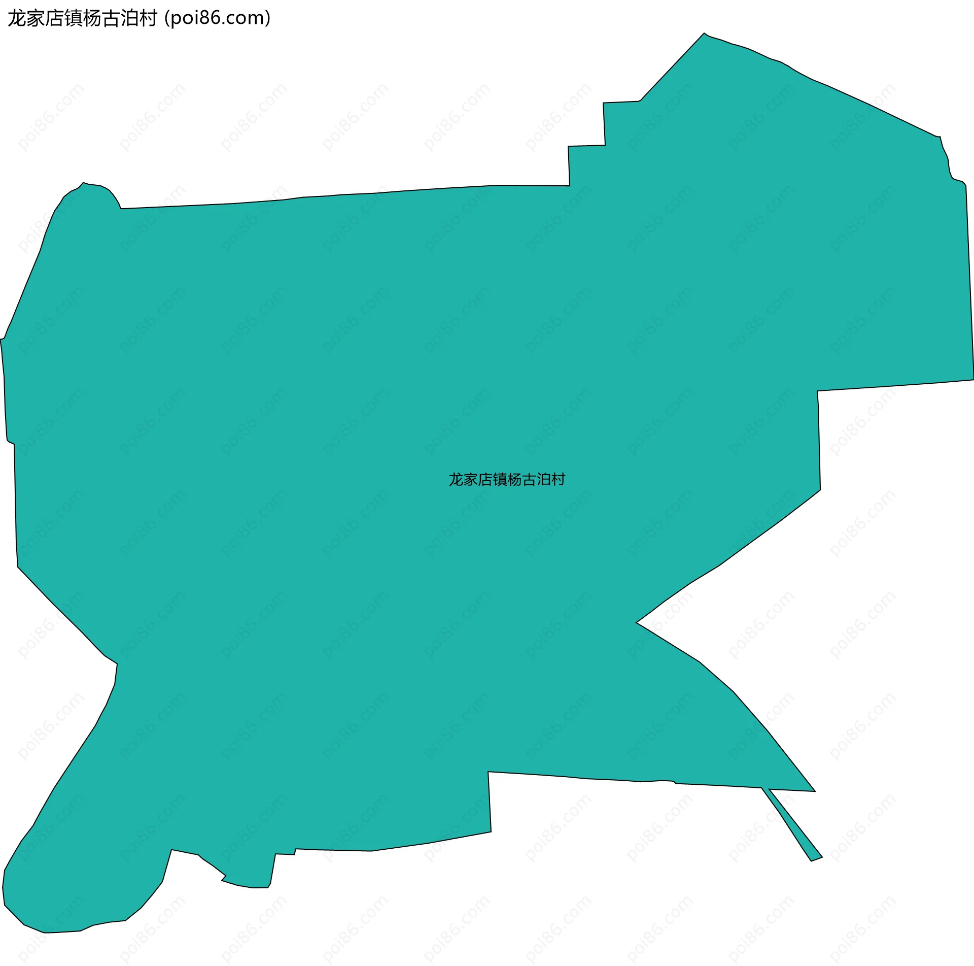 龙家店镇杨古泊村边界地图