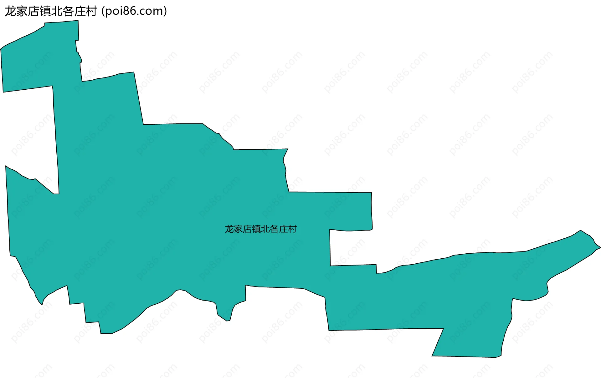 龙家店镇北各庄村边界地图