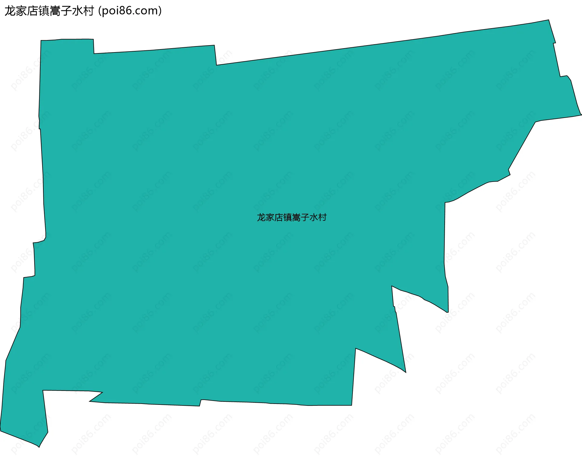 龙家店镇嵩子水村边界地图