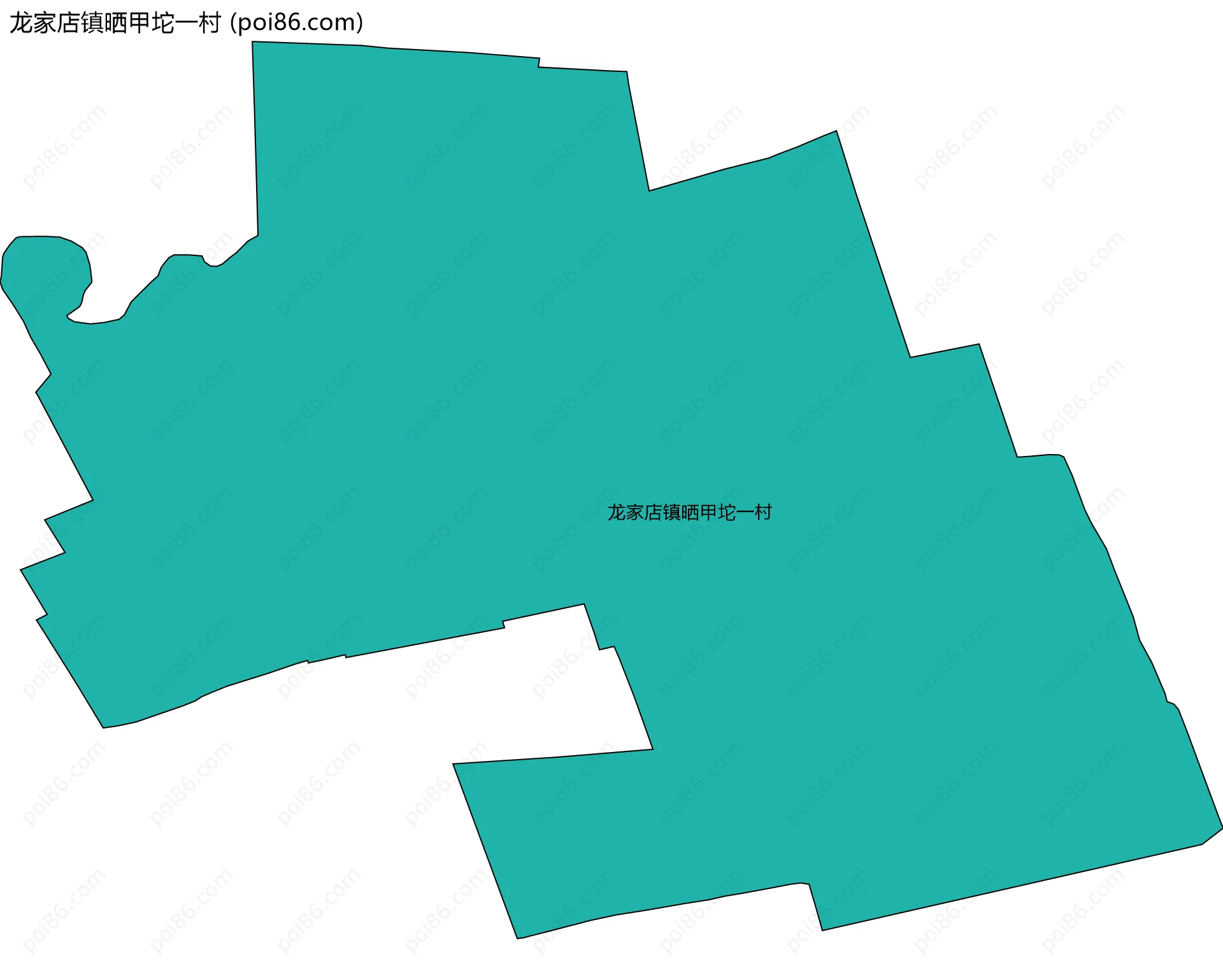 龙家店镇晒甲坨一村边界地图
