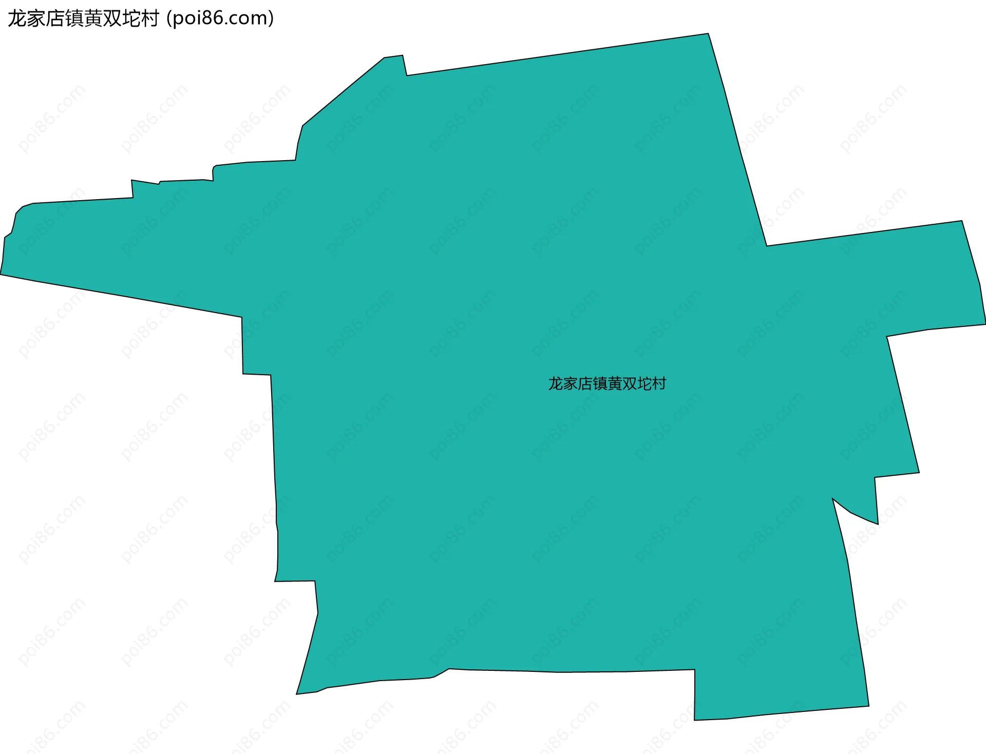 龙家店镇黄双坨村边界地图