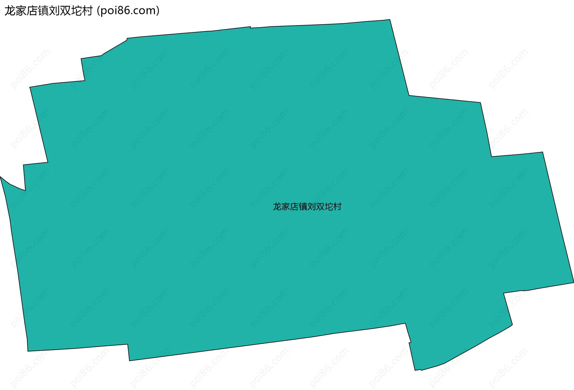 龙家店镇刘双坨村边界地图