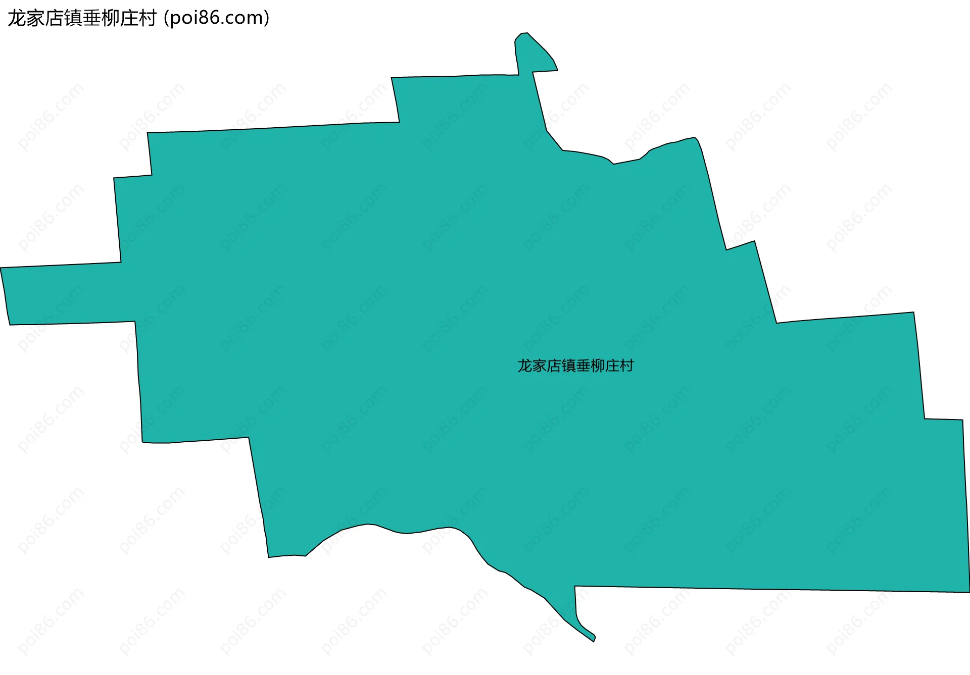 龙家店镇垂柳庄村边界地图