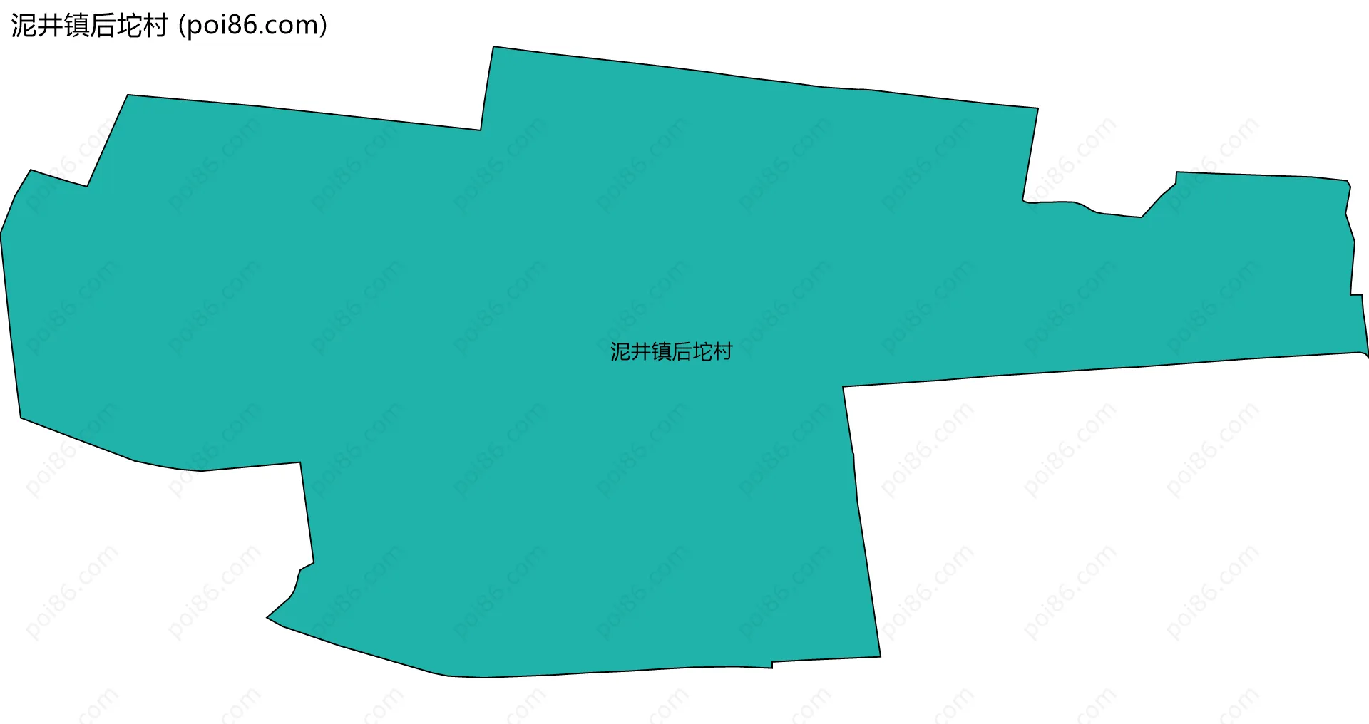 泥井镇后坨村边界地图