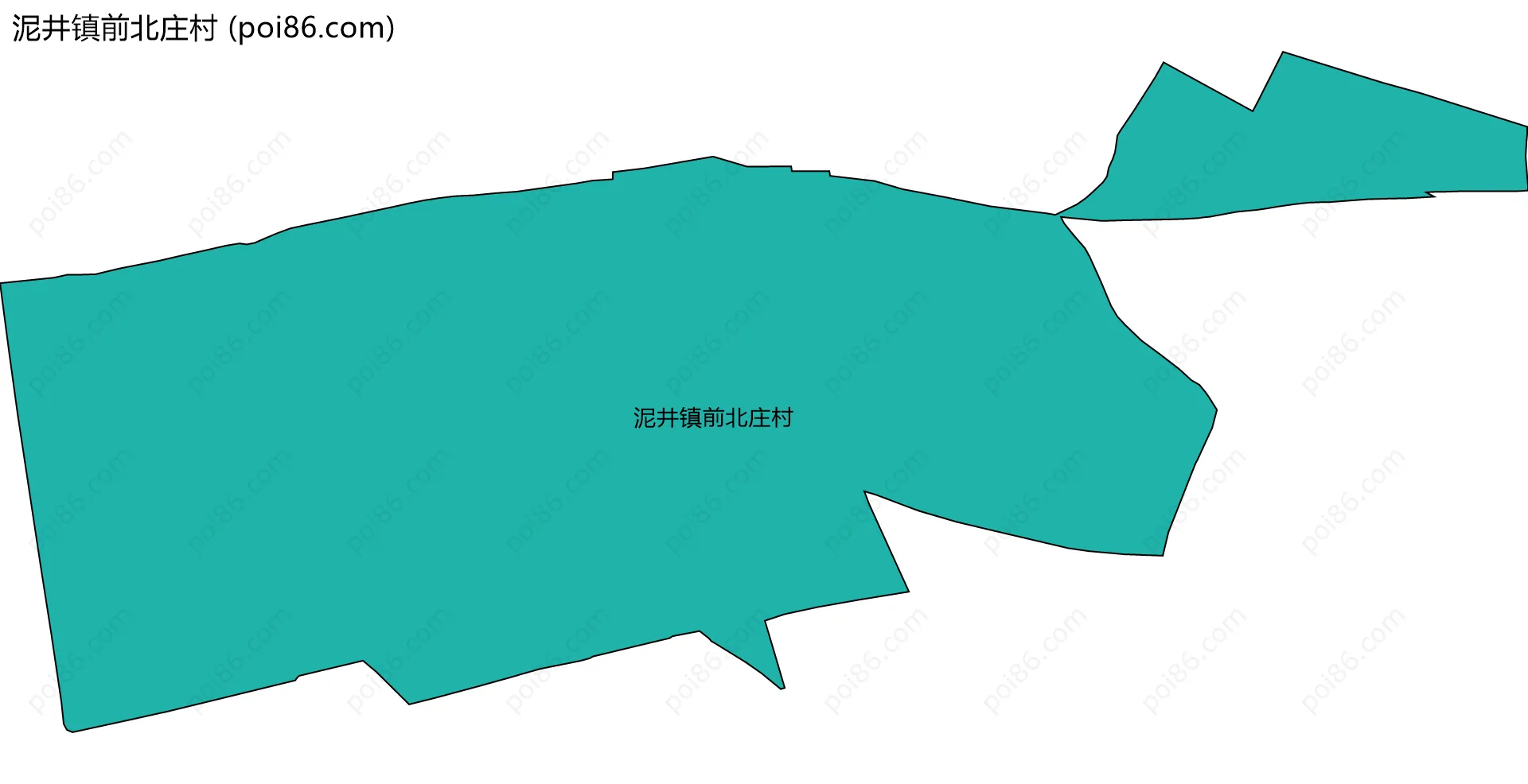 泥井镇前北庄村边界地图