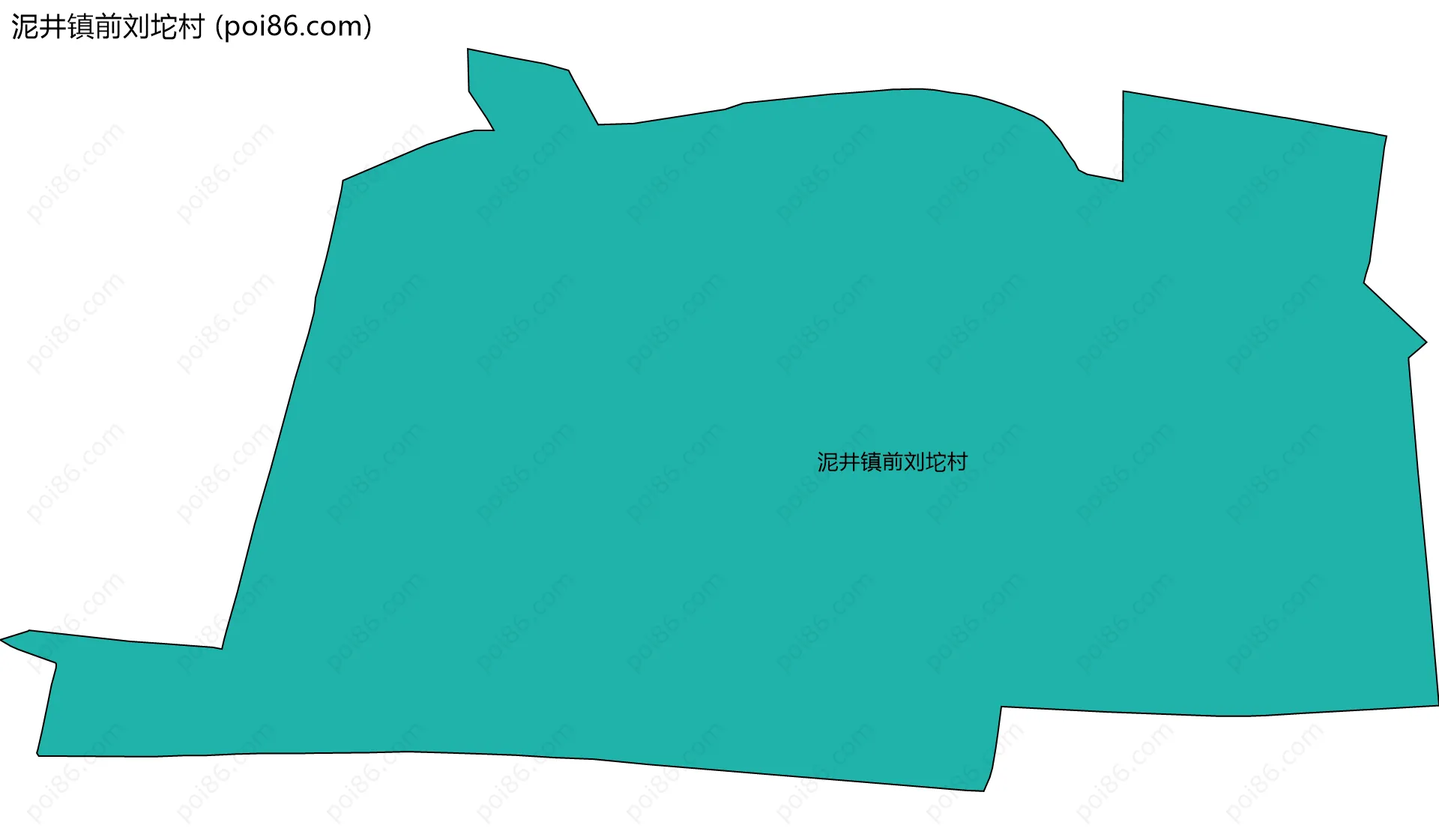 泥井镇前刘坨村边界地图