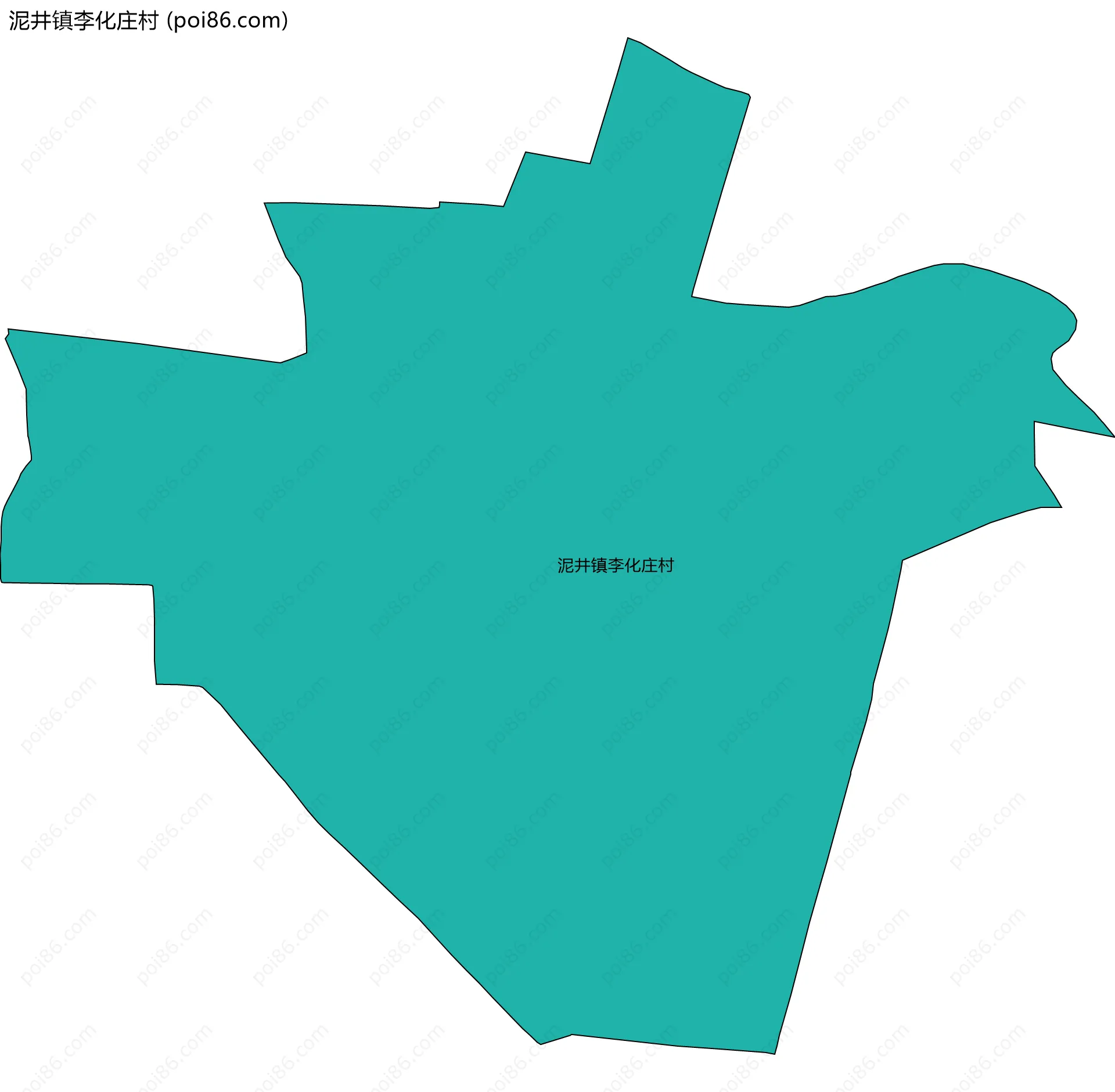 泥井镇李化庄村边界地图