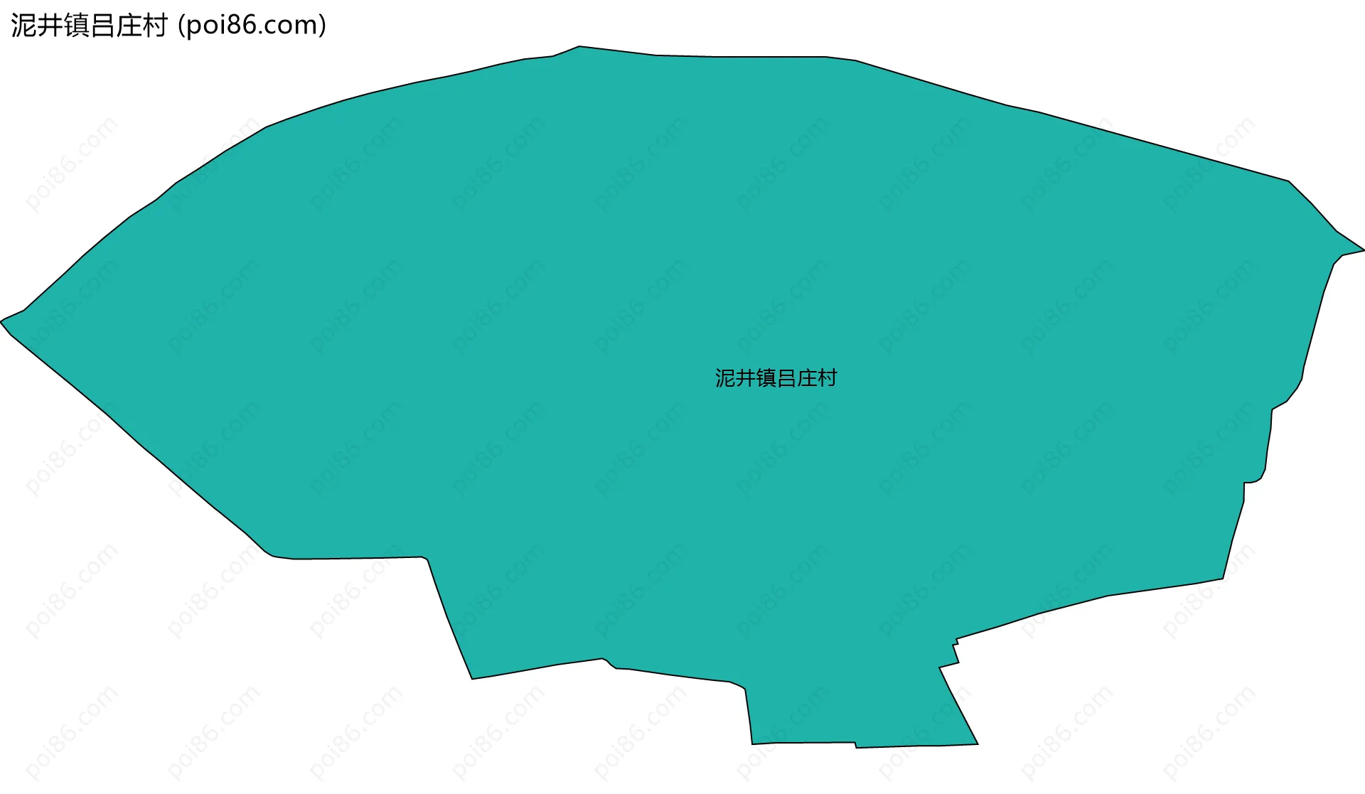泥井镇吕庄村边界地图