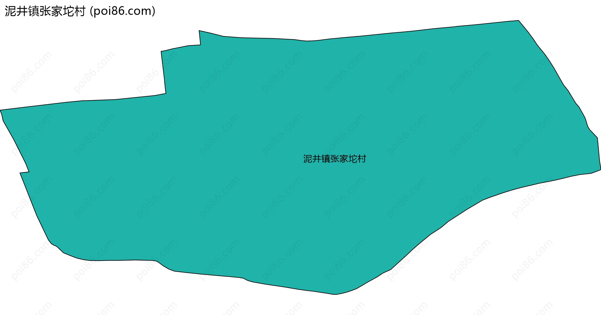 泥井镇张家坨村边界地图